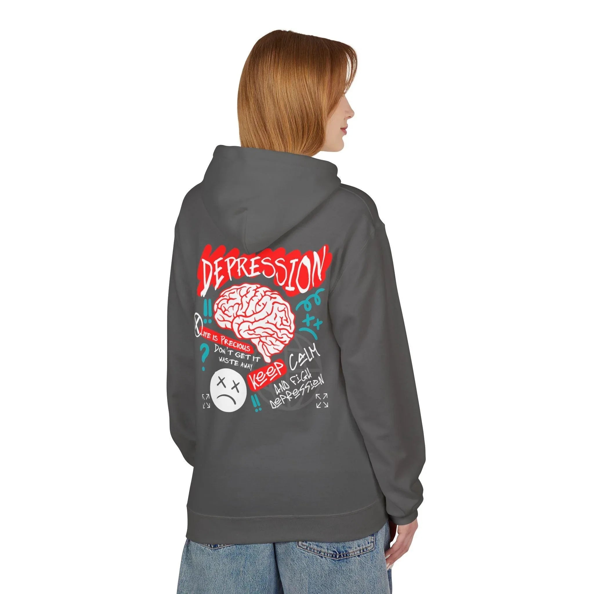 Empower Your Style: Fight Depression Fleece Hoodie for Ultimate Comfort