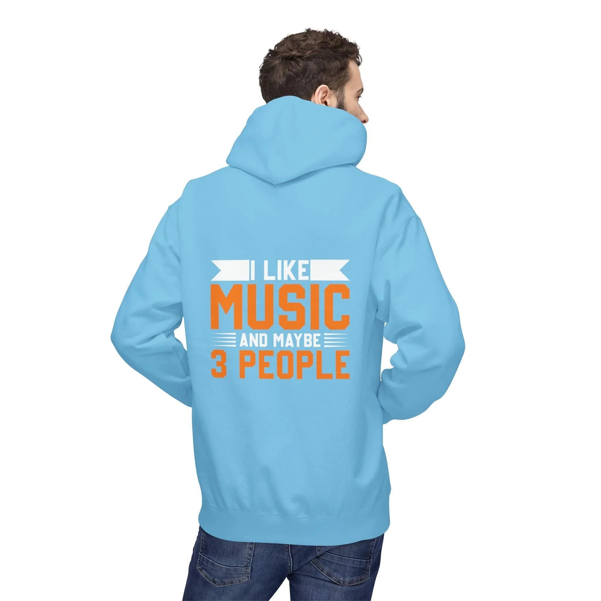 Cozy Up with the "I Love Music & My 3 People" Fleece Hoodie