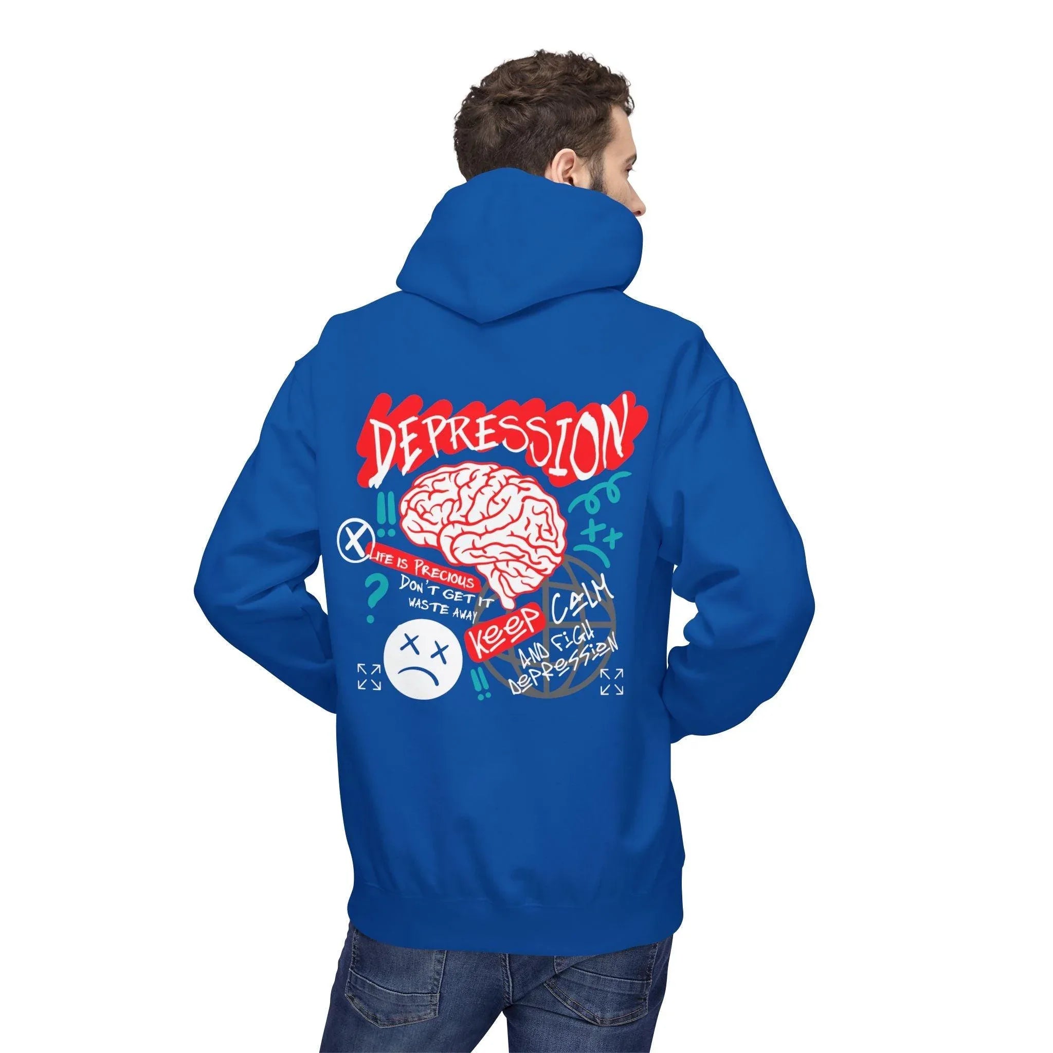 Empower Your Style: Fight Depression Fleece Hoodie for Ultimate Comfort