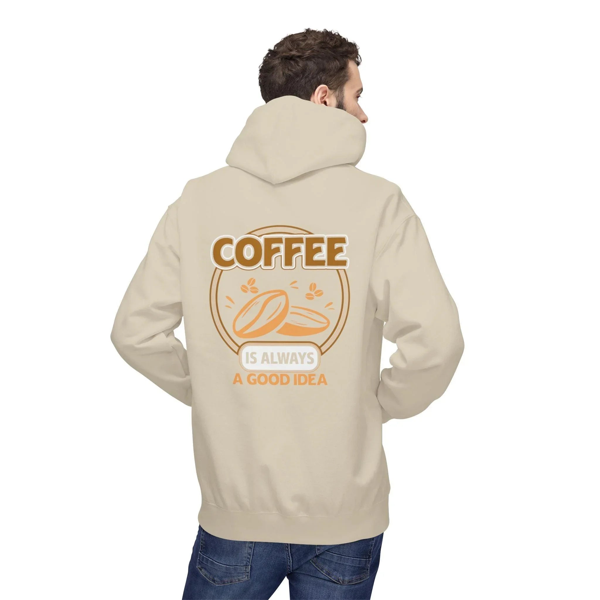 Cozy Up in Style: "Coffee Is Always A Good Idea" Fleece Hoodie
