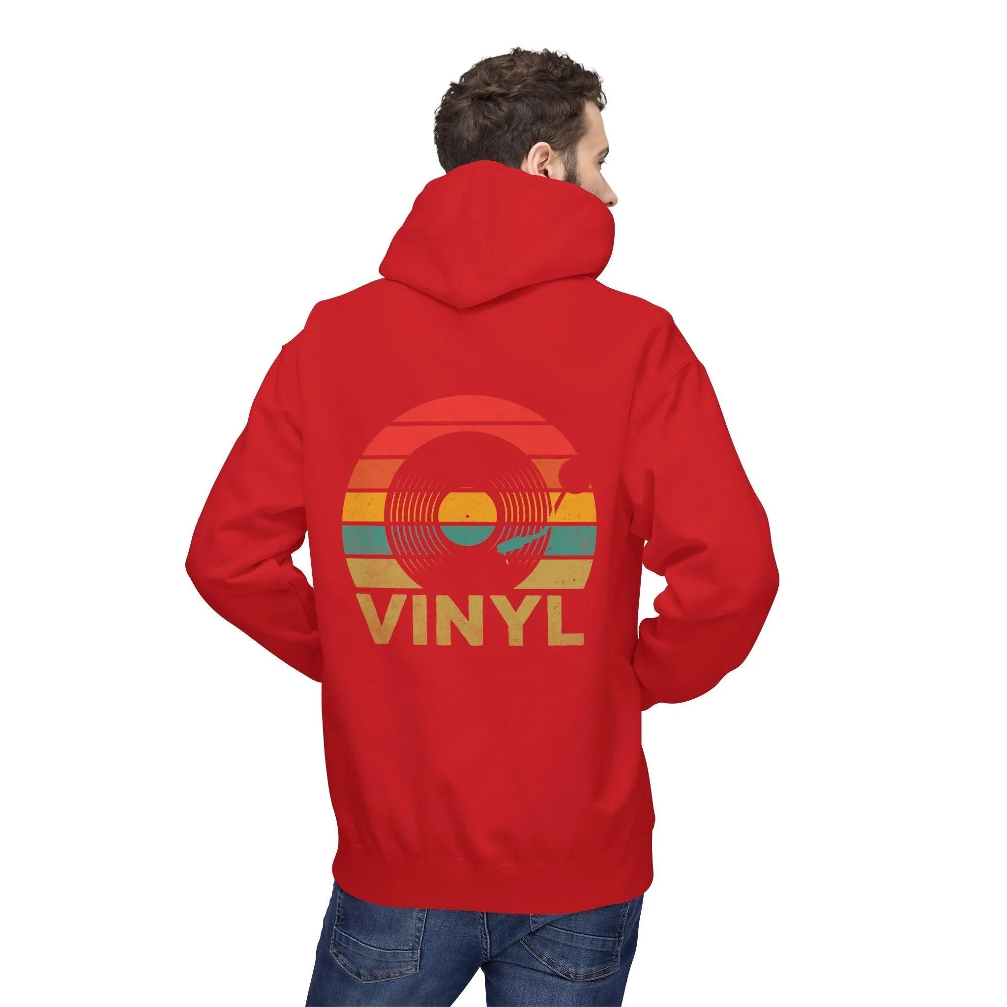 Cozy Vintage Music Vinyl Fleece Hoodie for Ultimate Style and Comfort