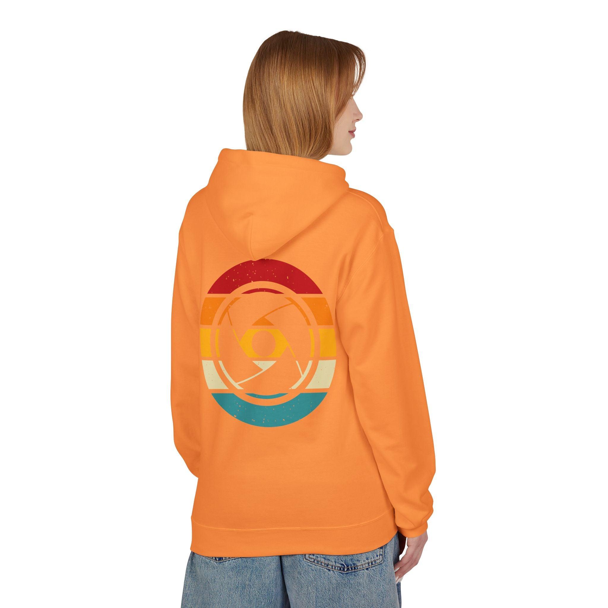 Cozy Photographer's Hoodie with Retro Aperture Design for Creative Souls