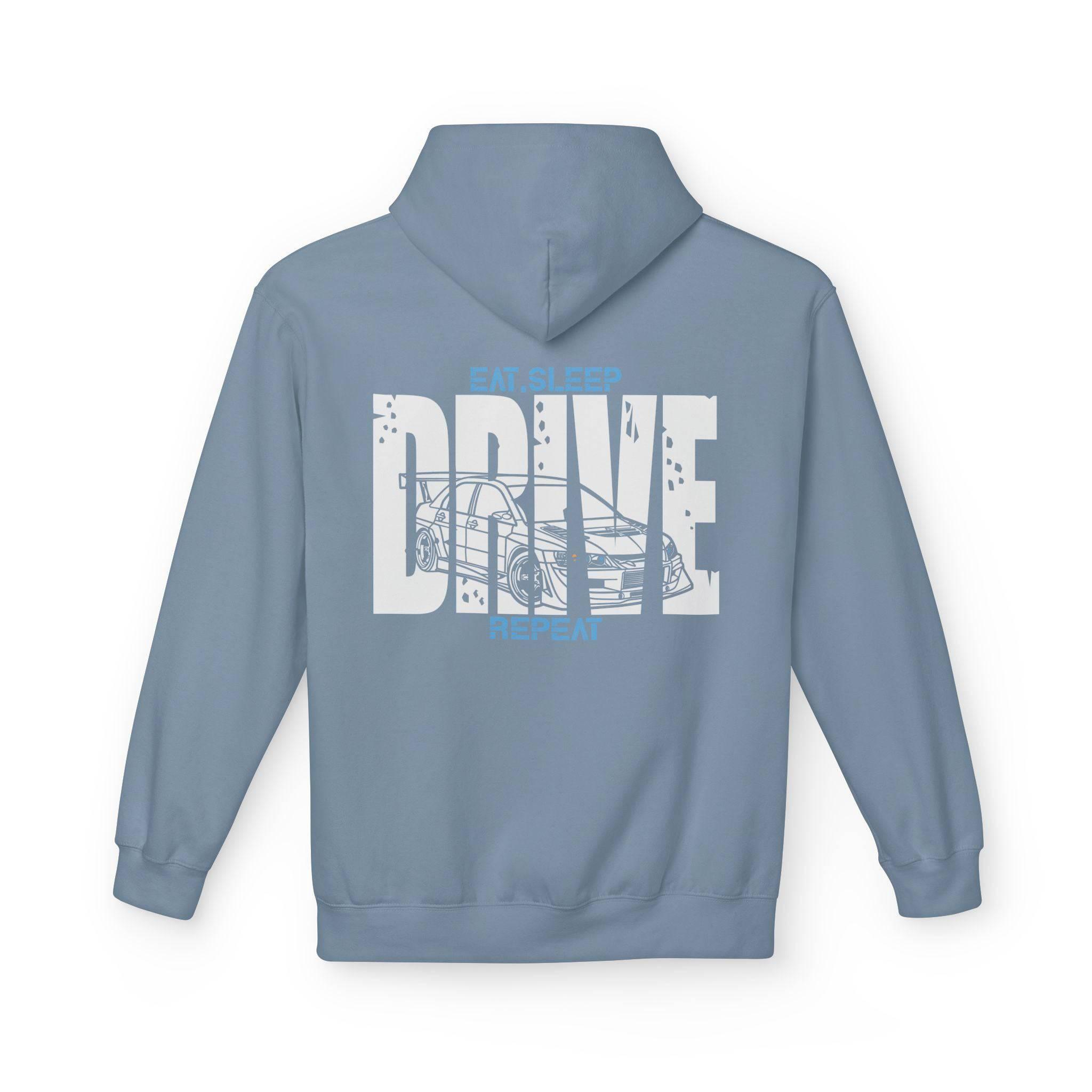 Widebody Mitsubishi Evo 9 DRIVE Fleece Hoodie for Automotive Enthusiasts