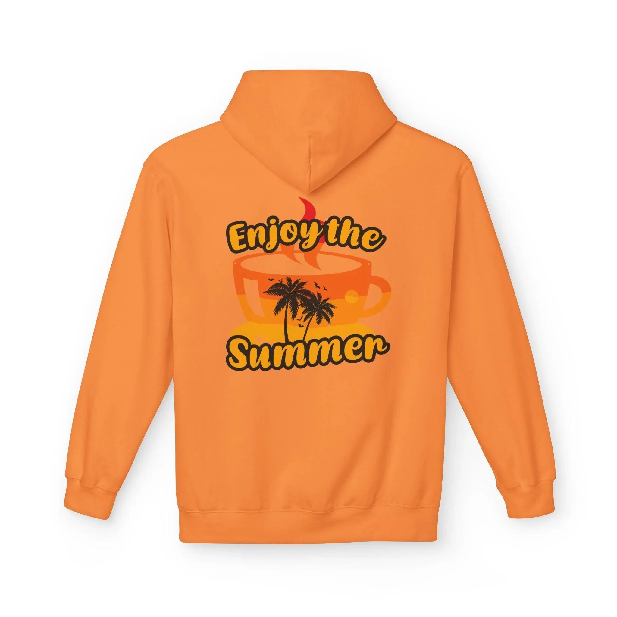 Cozy "Summer Vibes" Coffee Fleece Hoodie for Ultimate Comfort and Style