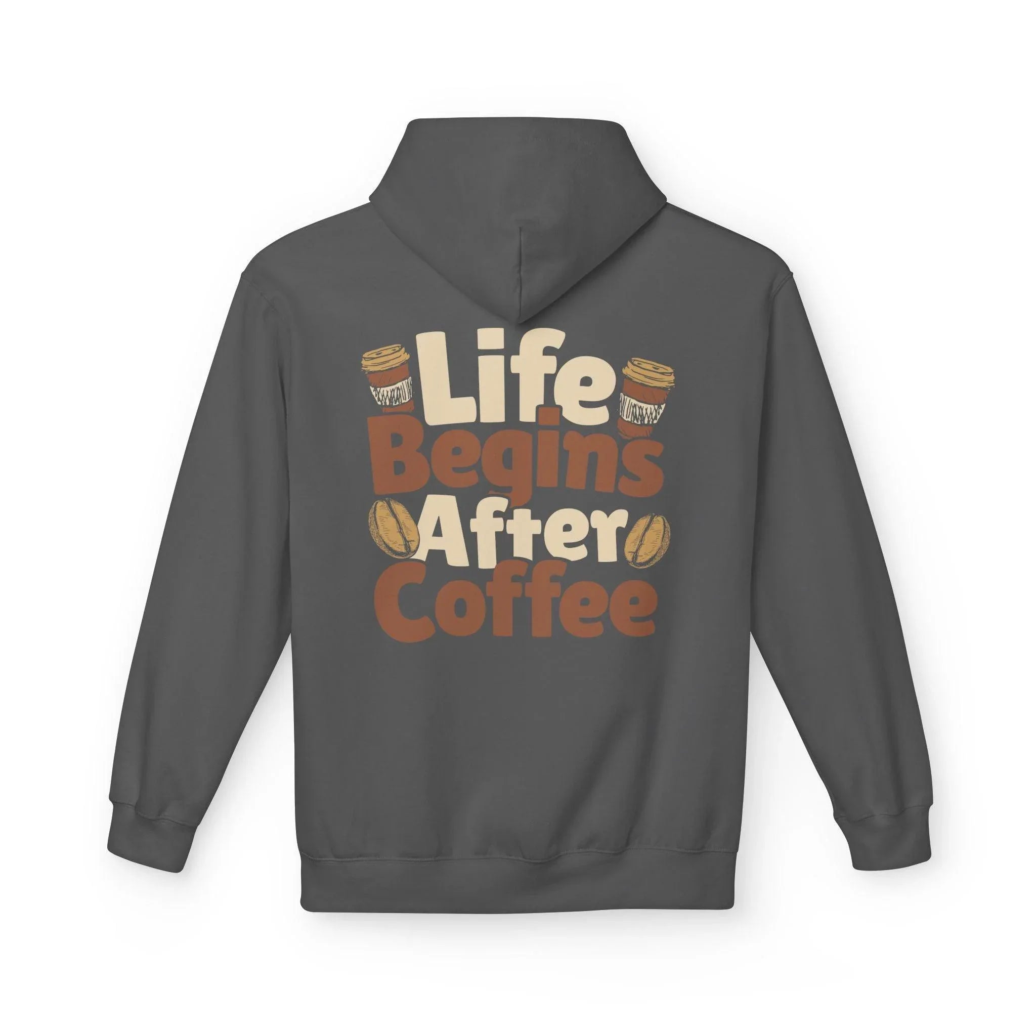 Cozy Life Begins After Coffee Fleece Pullover Hoodie