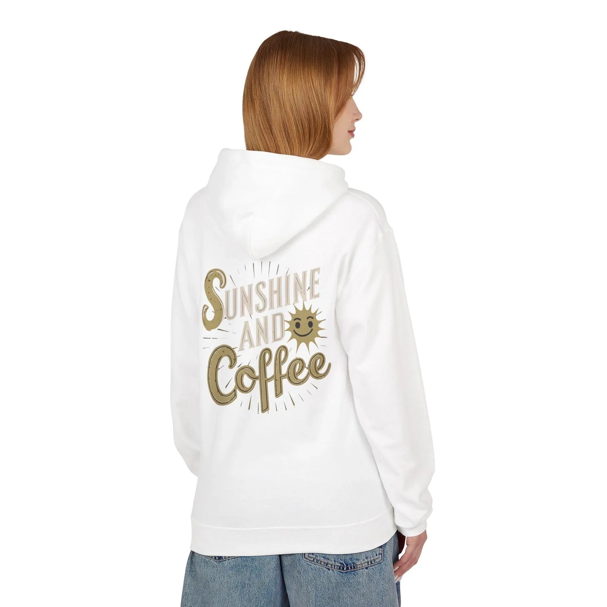 Cozy Sunshine & Coffee Fleece Pullover Hoodie