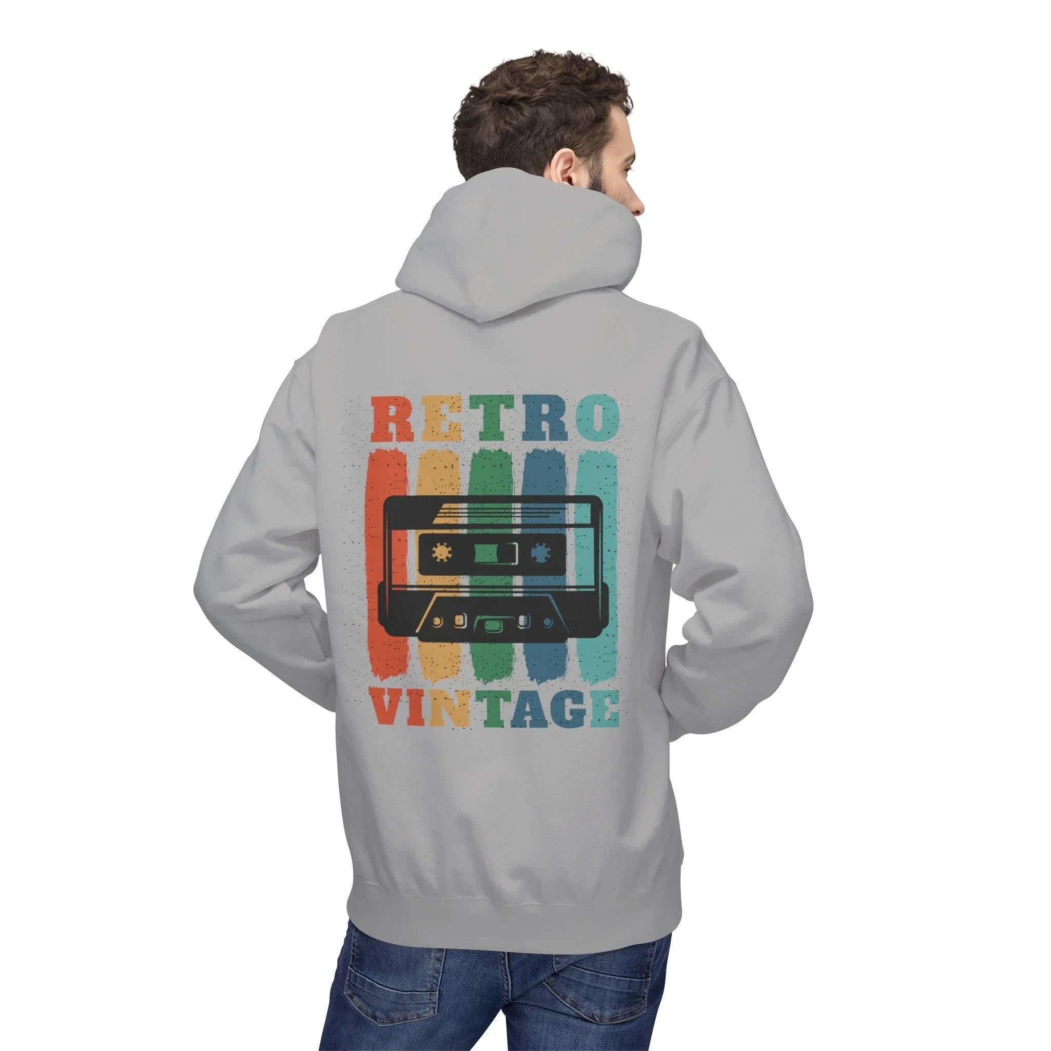 Cozy Retro Vibes: Premium Vintage Cassette Fleece Hoodie