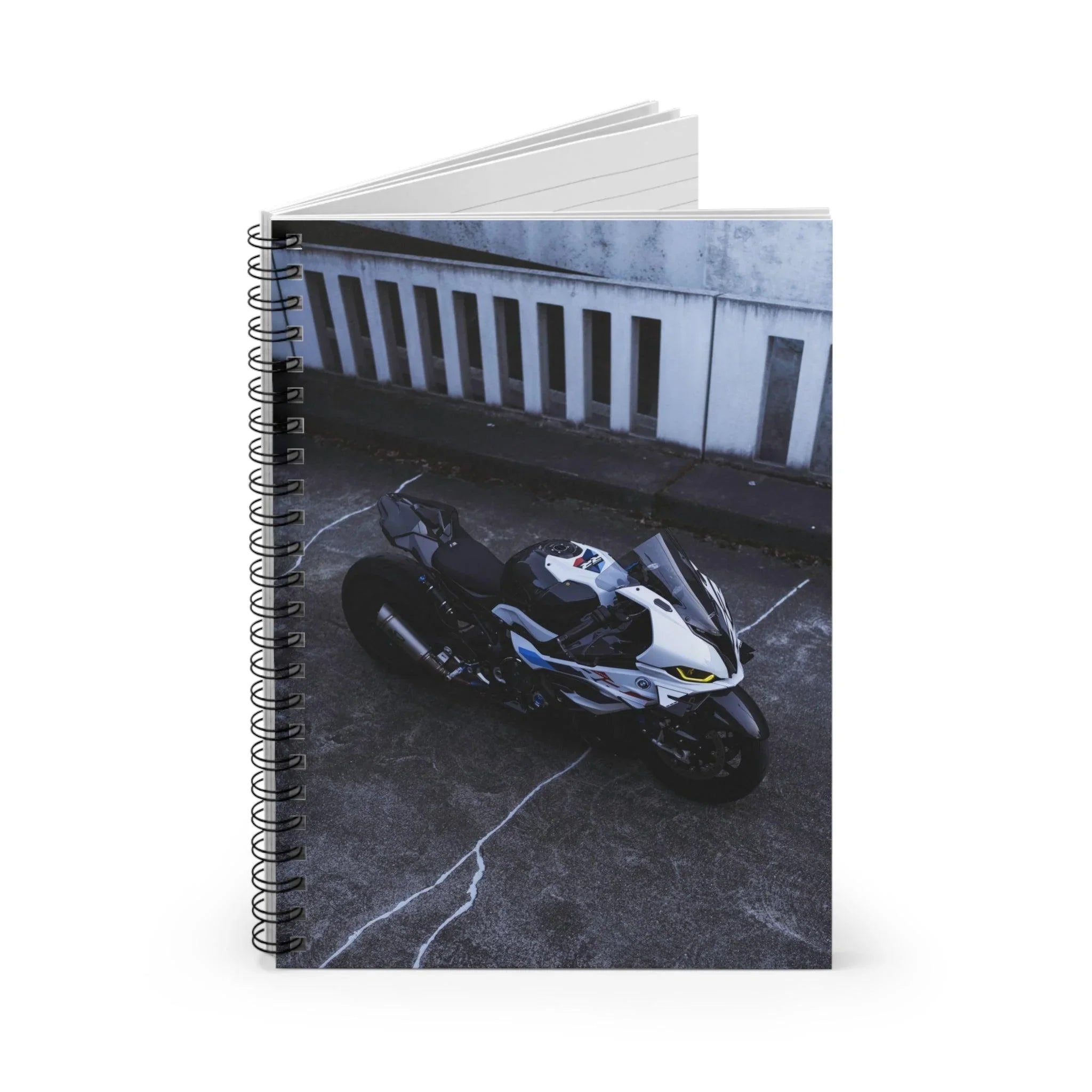 BMW S1000RR Drag Spec Motorcycle Spiral Notebook #009 - Throttle Designs