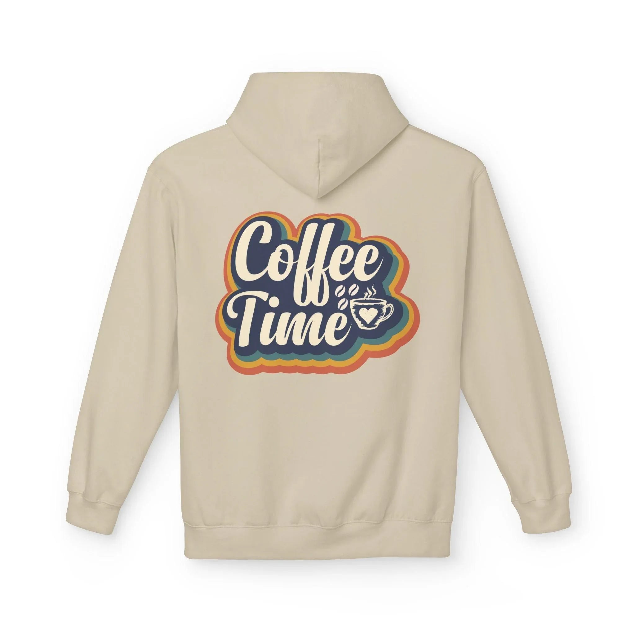 Cozy 'Coffee Time' Fleece Hoodie for Trendy Style and Comfort