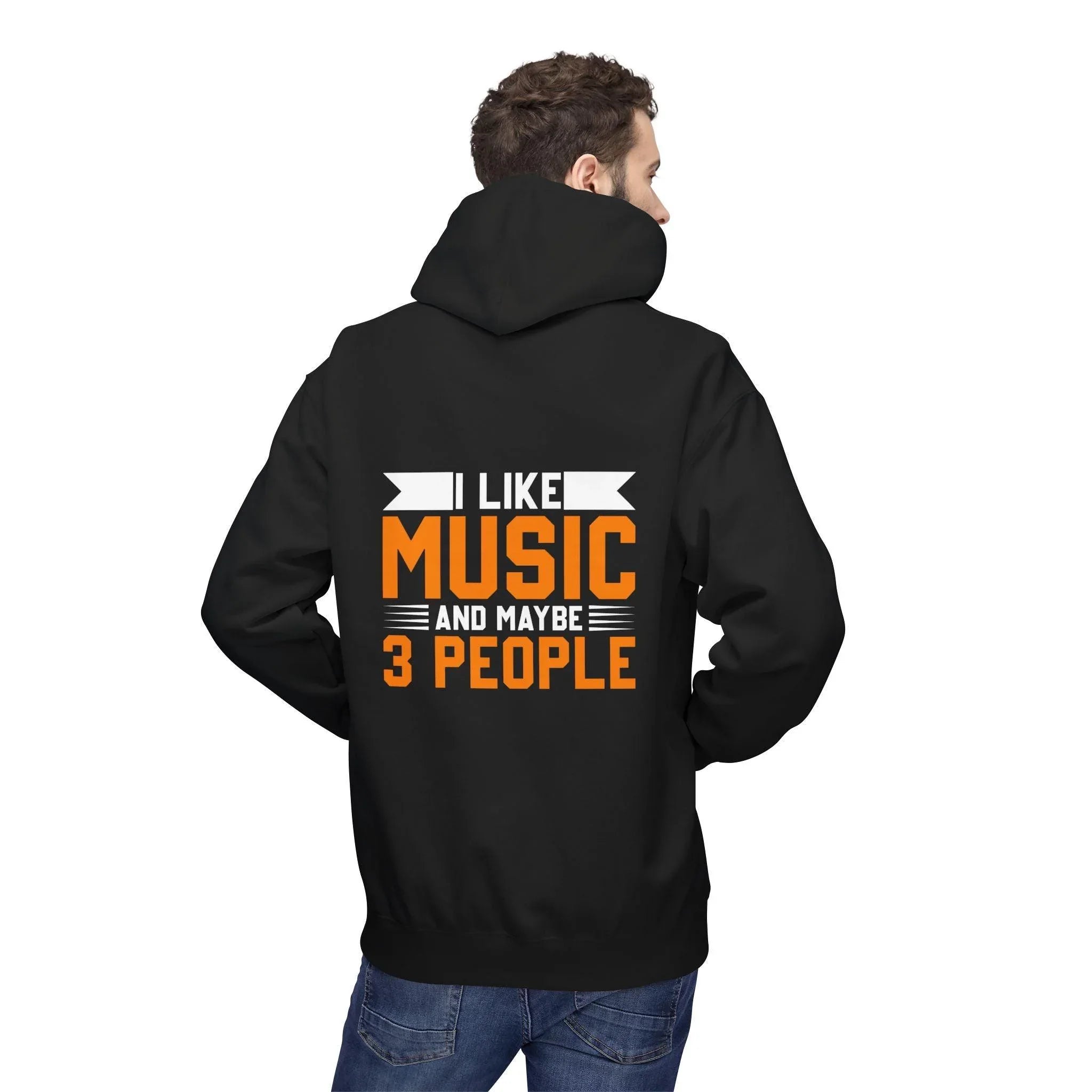 Cozy Up with the "I Love Music & My 3 People" Fleece Hoodie