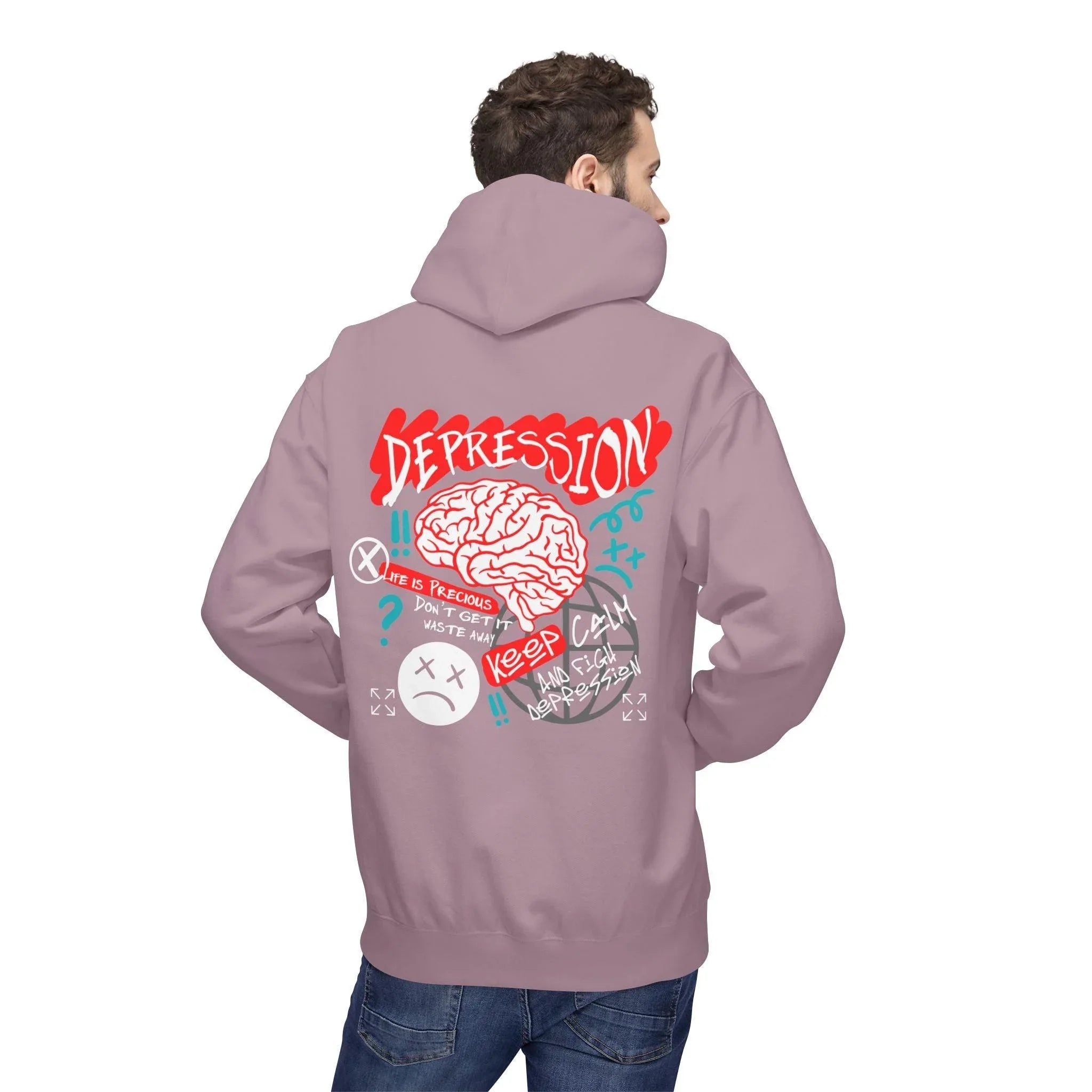 Empower Your Style: Fight Depression Fleece Hoodie for Ultimate Comfort