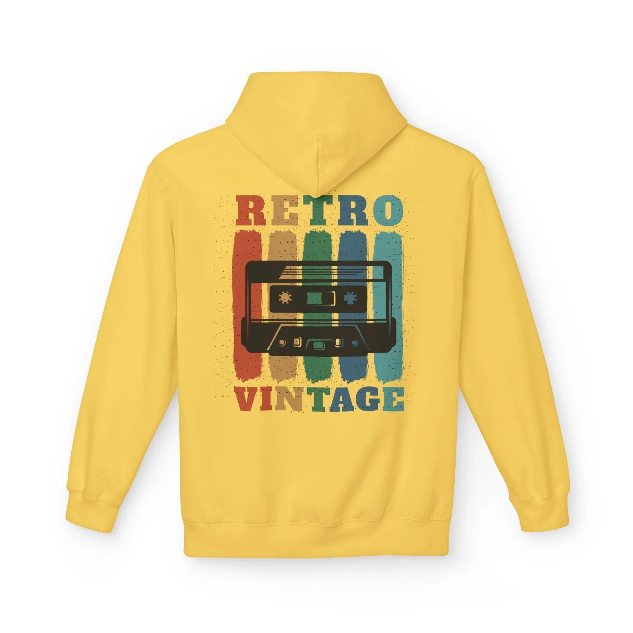 Cozy Retro Vibes: Premium Vintage Cassette Fleece Hoodie