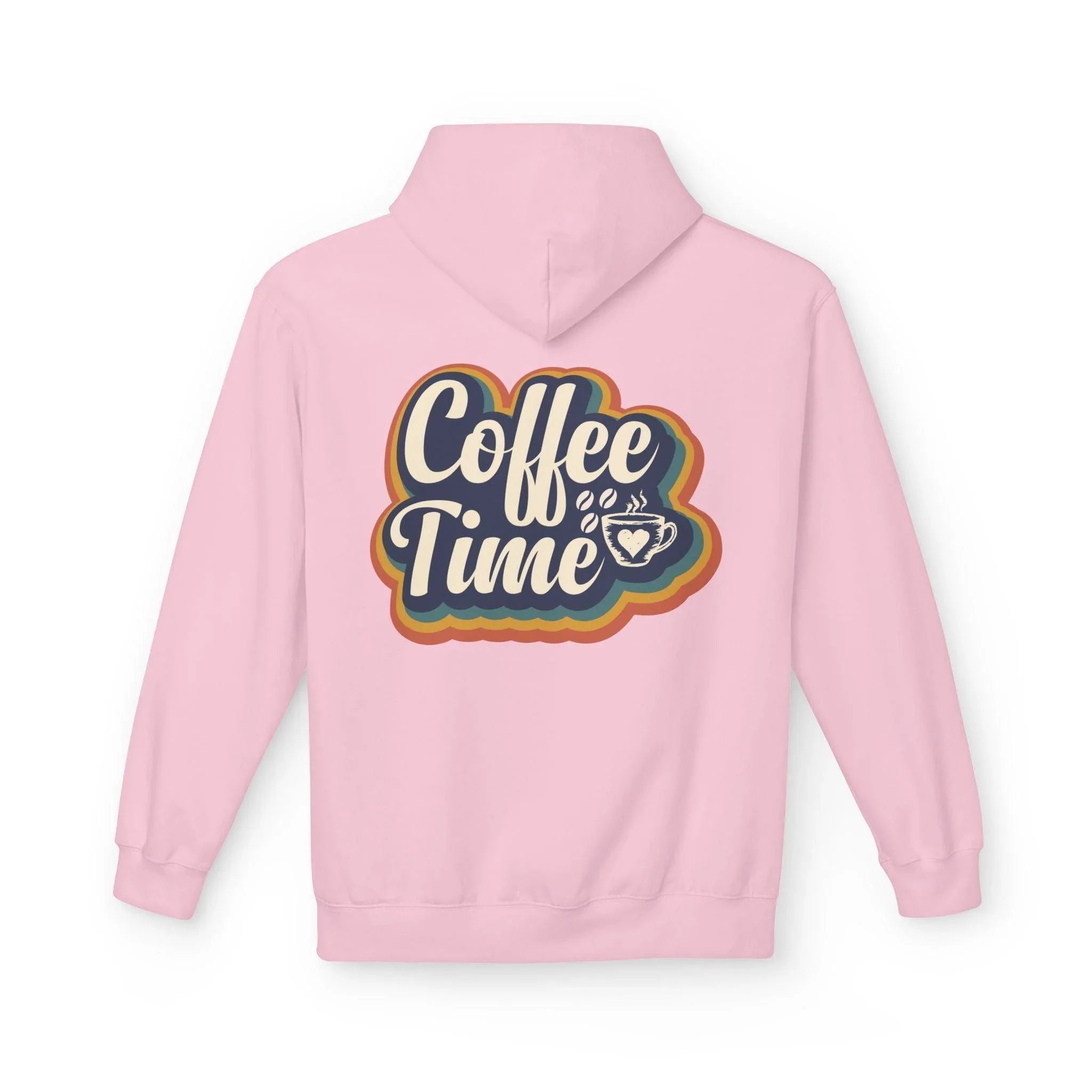 Cozy 'Coffee Time' Fleece Hoodie for Trendy Style and Comfort