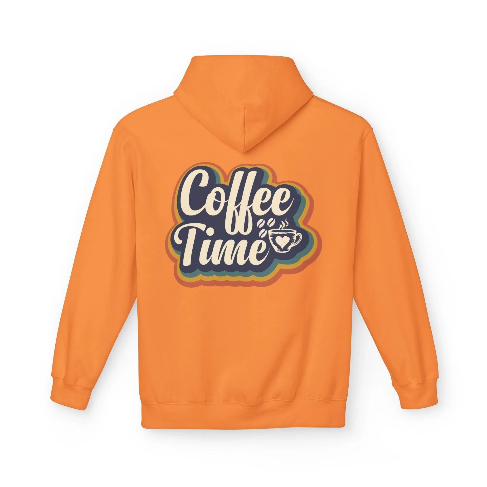 Cozy 'Coffee Time' Fleece Hoodie for Trendy Style and Comfort