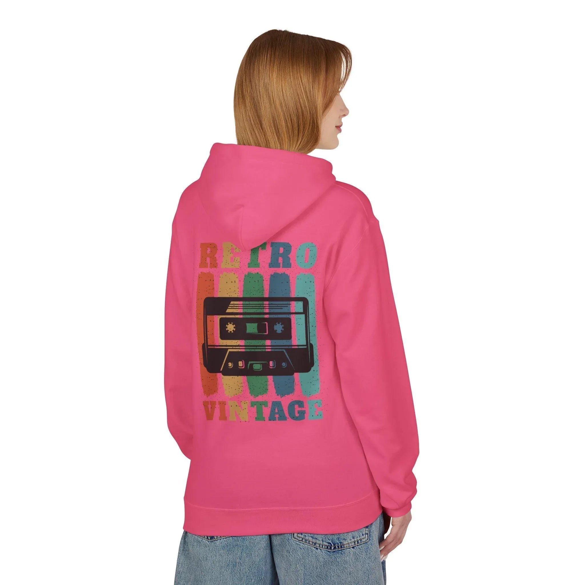 Cozy Retro Vibes: Premium Vintage Cassette Fleece Hoodie