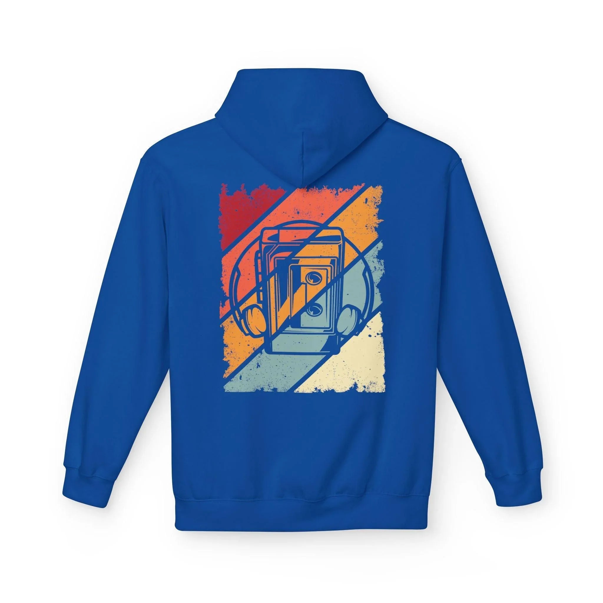 Cozy Vintage Walkman Fleece Hoodie - Stylish Comfort for Cold Days