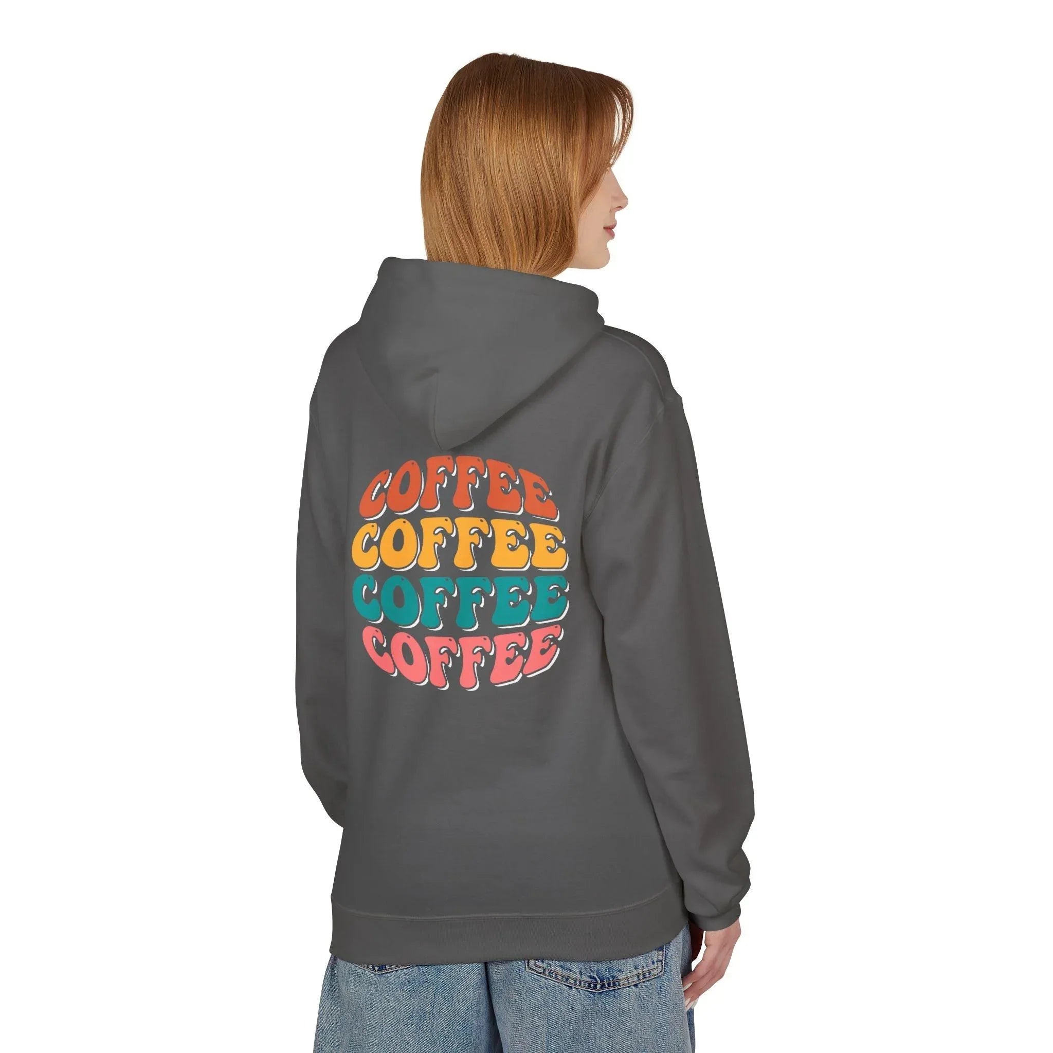Cozy Chic Groovy Coffee Fleece Hoodie for Ultimate Comfort