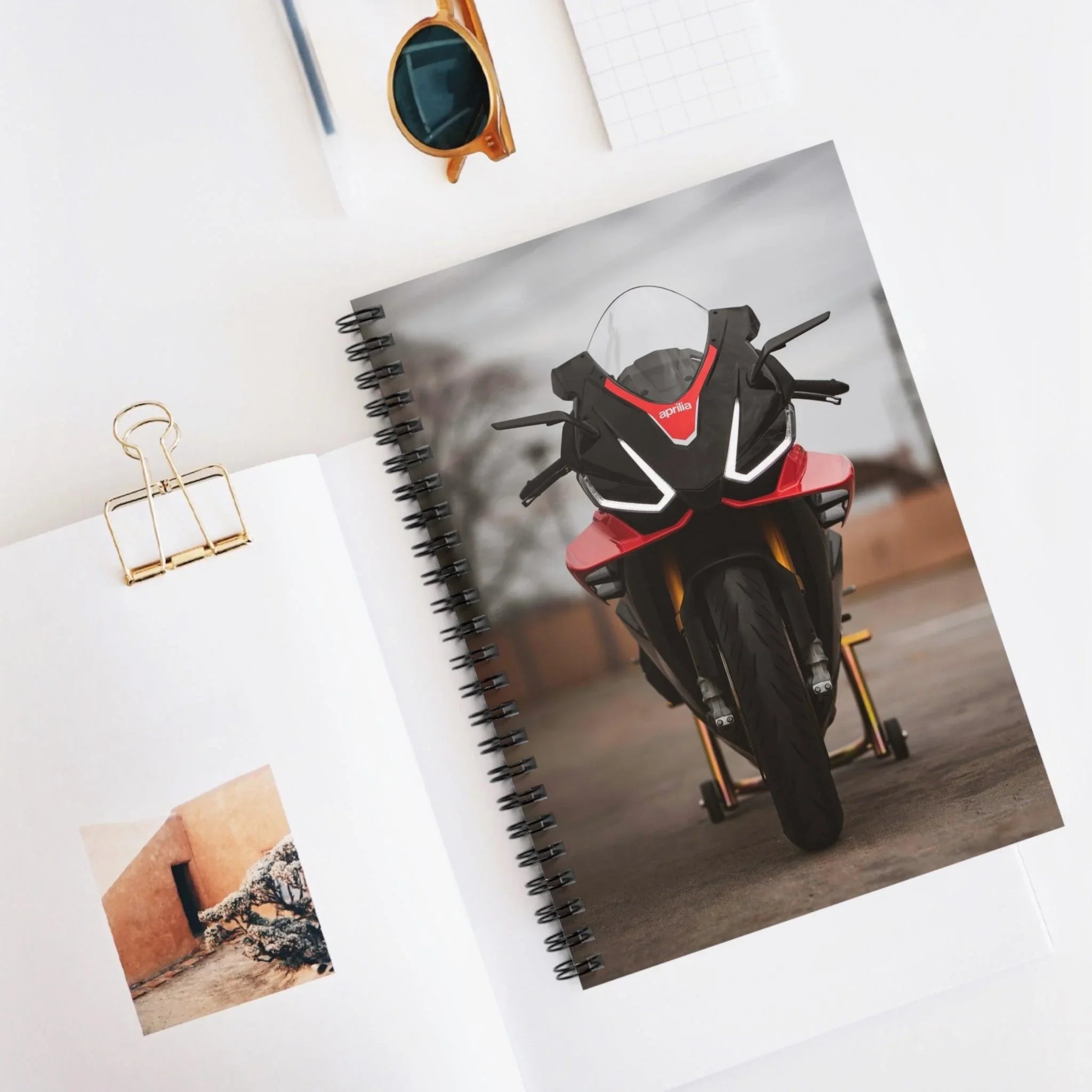 Aprilia RSV4 1100 Factory Motorcycle Spiral Notebook #014 - Throttle Designs