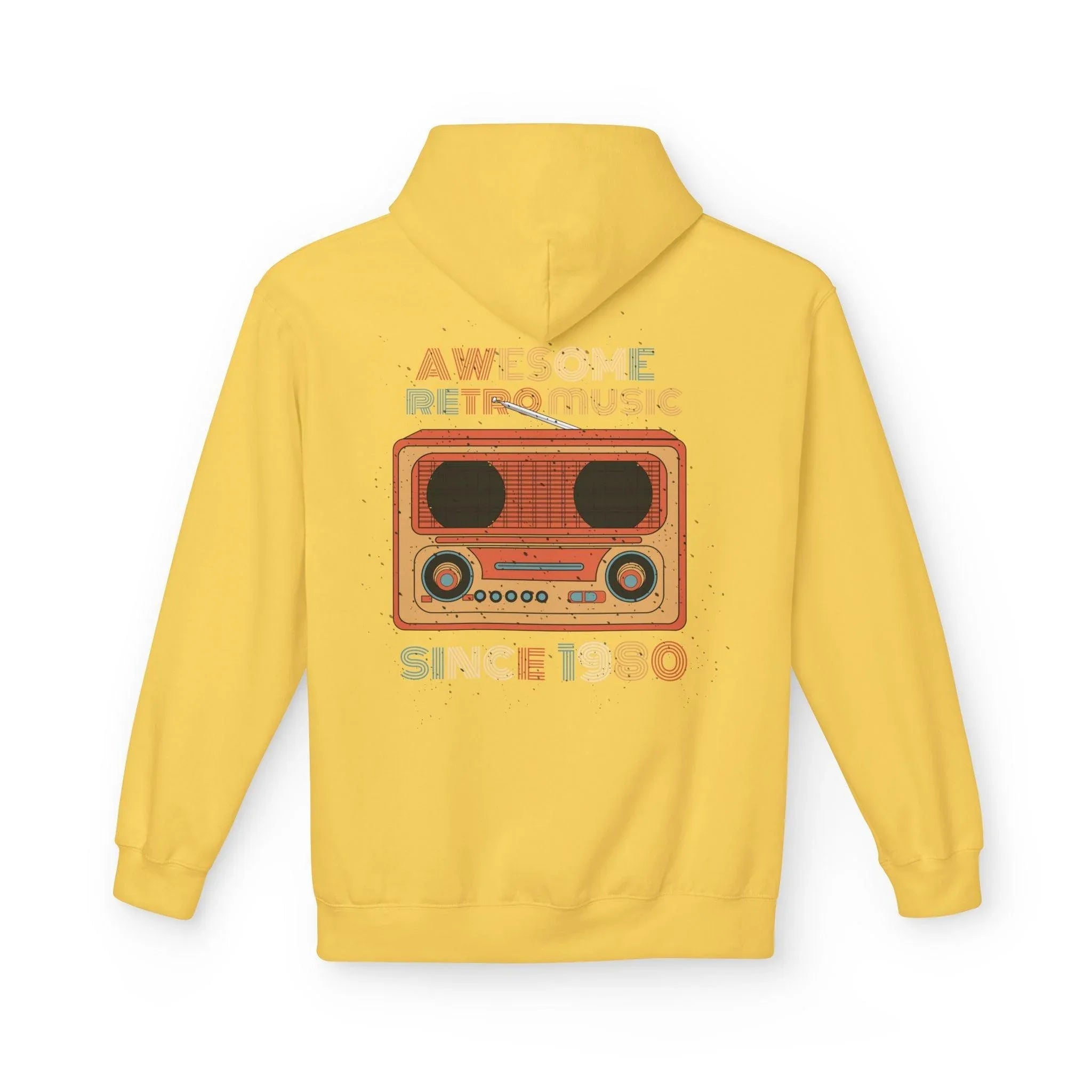 Stylish Retro Music Fleece Hoodie for Ultimate Comfort
