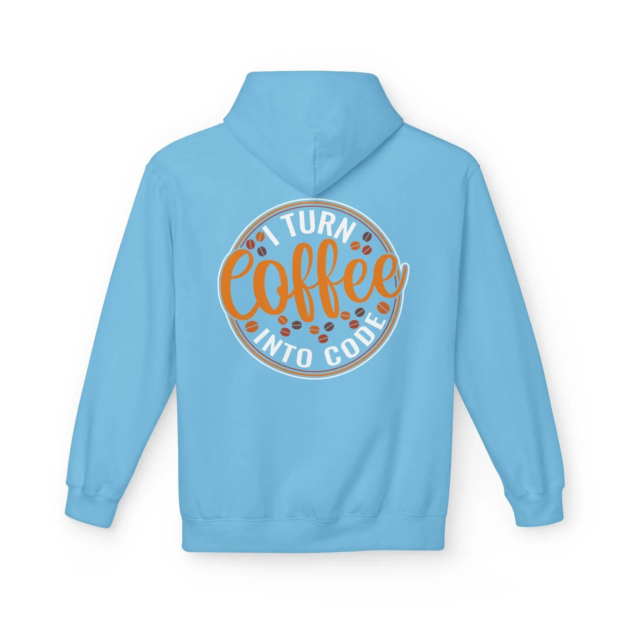 "I Turn Coffee Into Code" Cozy Hoodie for Coders and Tech Lovers