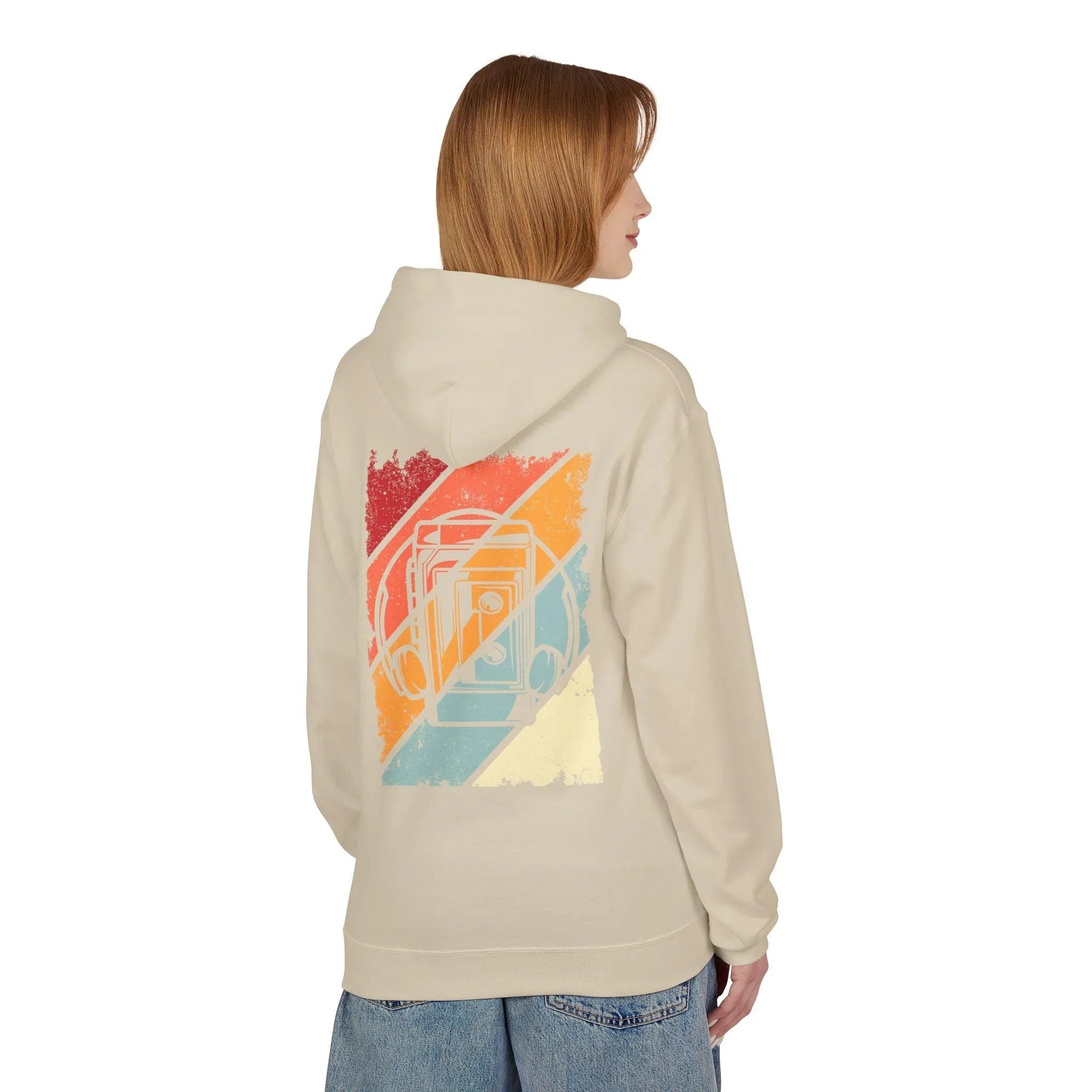 Cozy Vintage Walkman Fleece Hoodie - Stylish Comfort for Cold Days