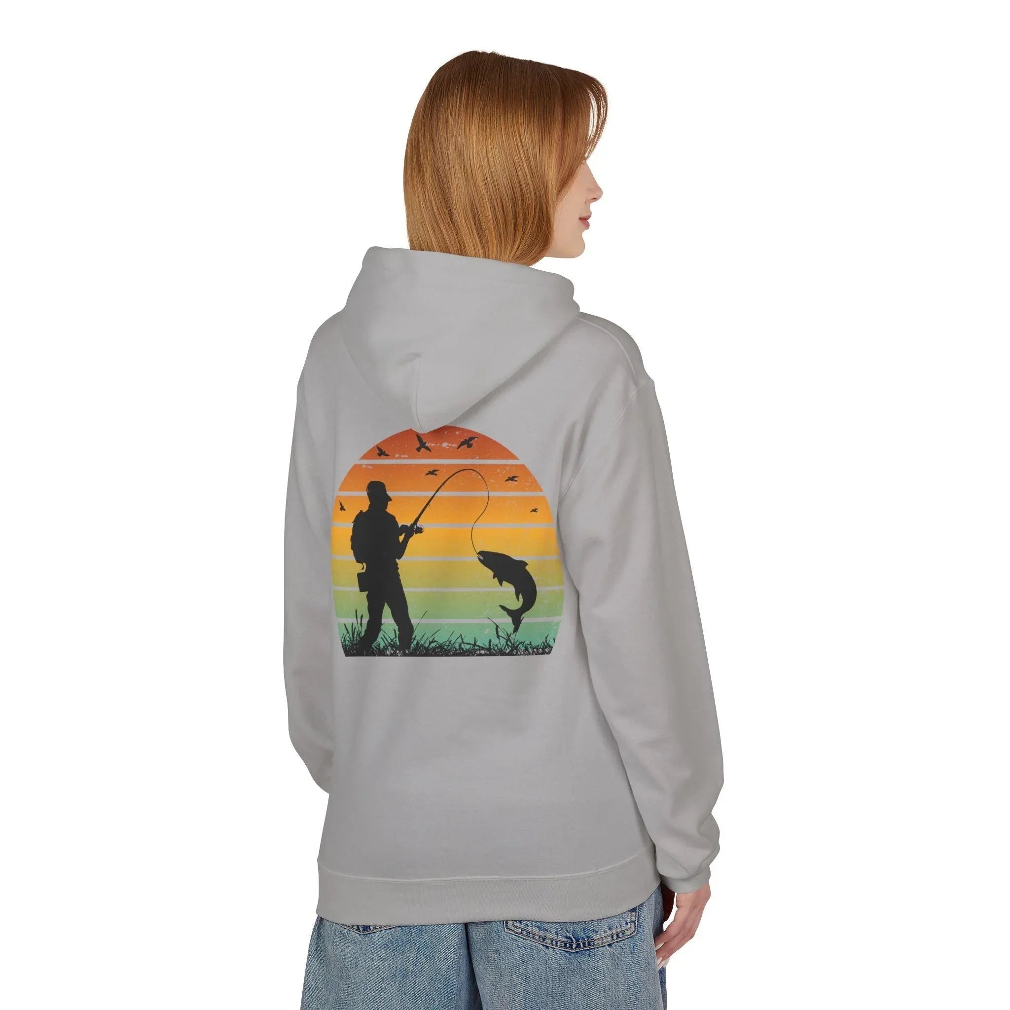 Ultimate Retro Fishing Fleece Hoodie for Comfort and Style