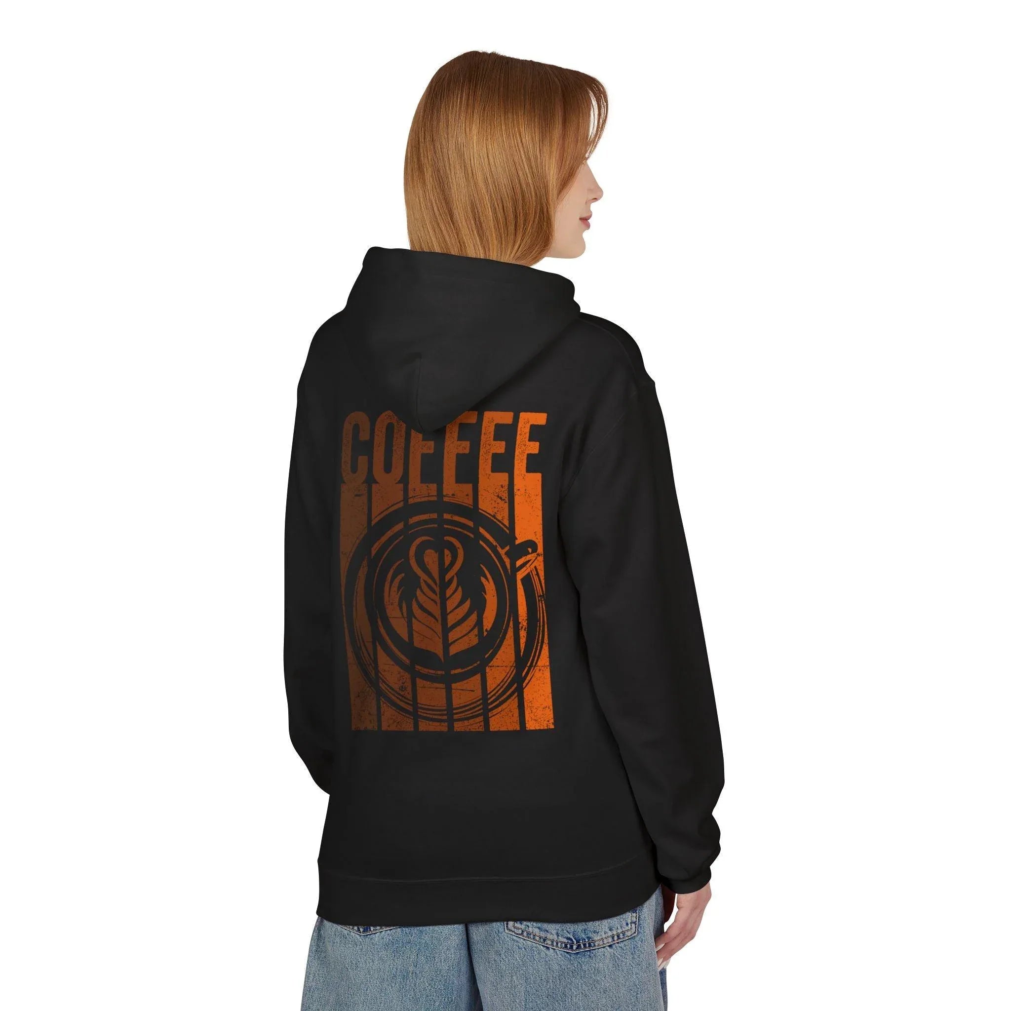 Chic Designer Coffee Fleece Pullover Hoodie for Ultimate Comfort