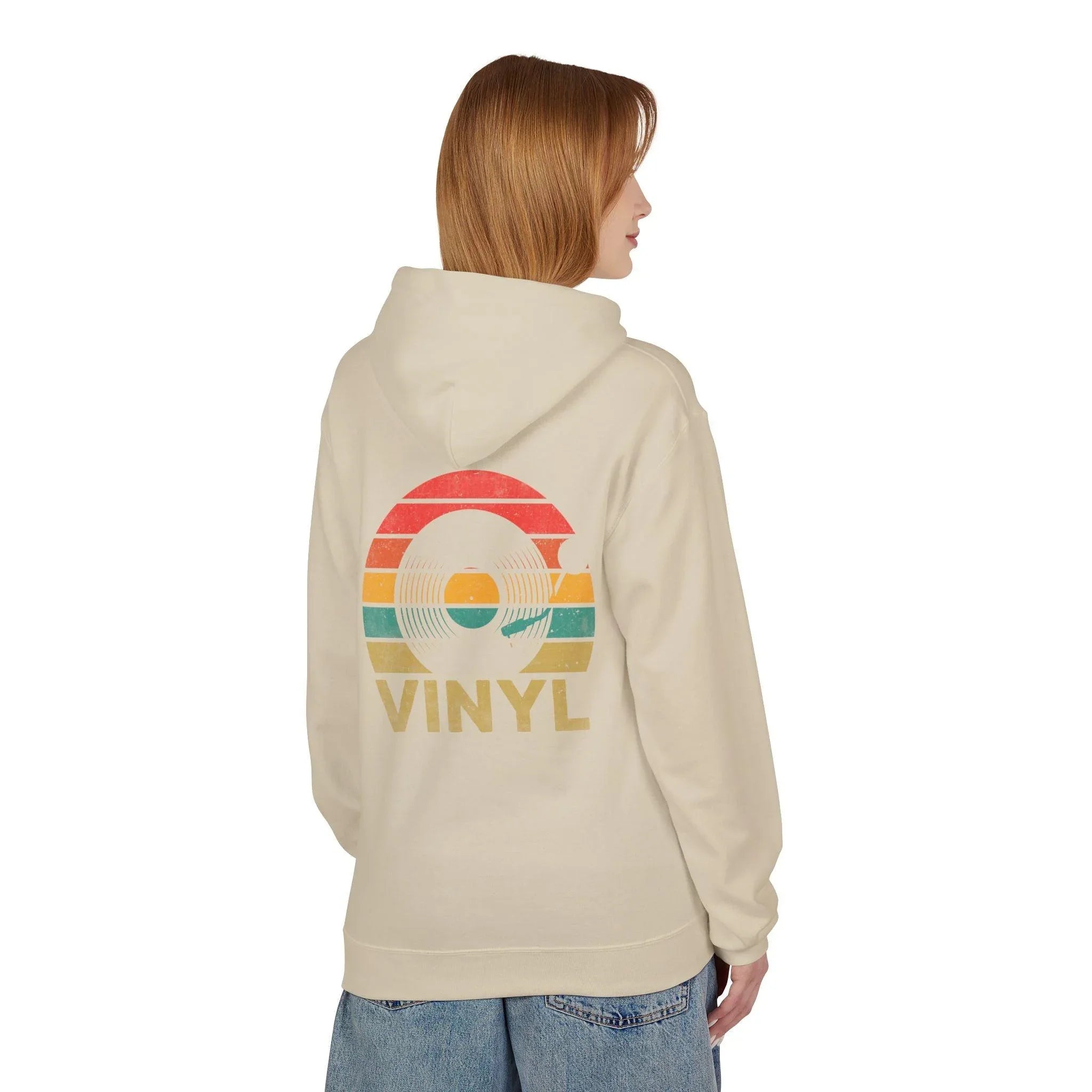 Cozy Vintage Music Vinyl Fleece Hoodie for Ultimate Style and Comfort
