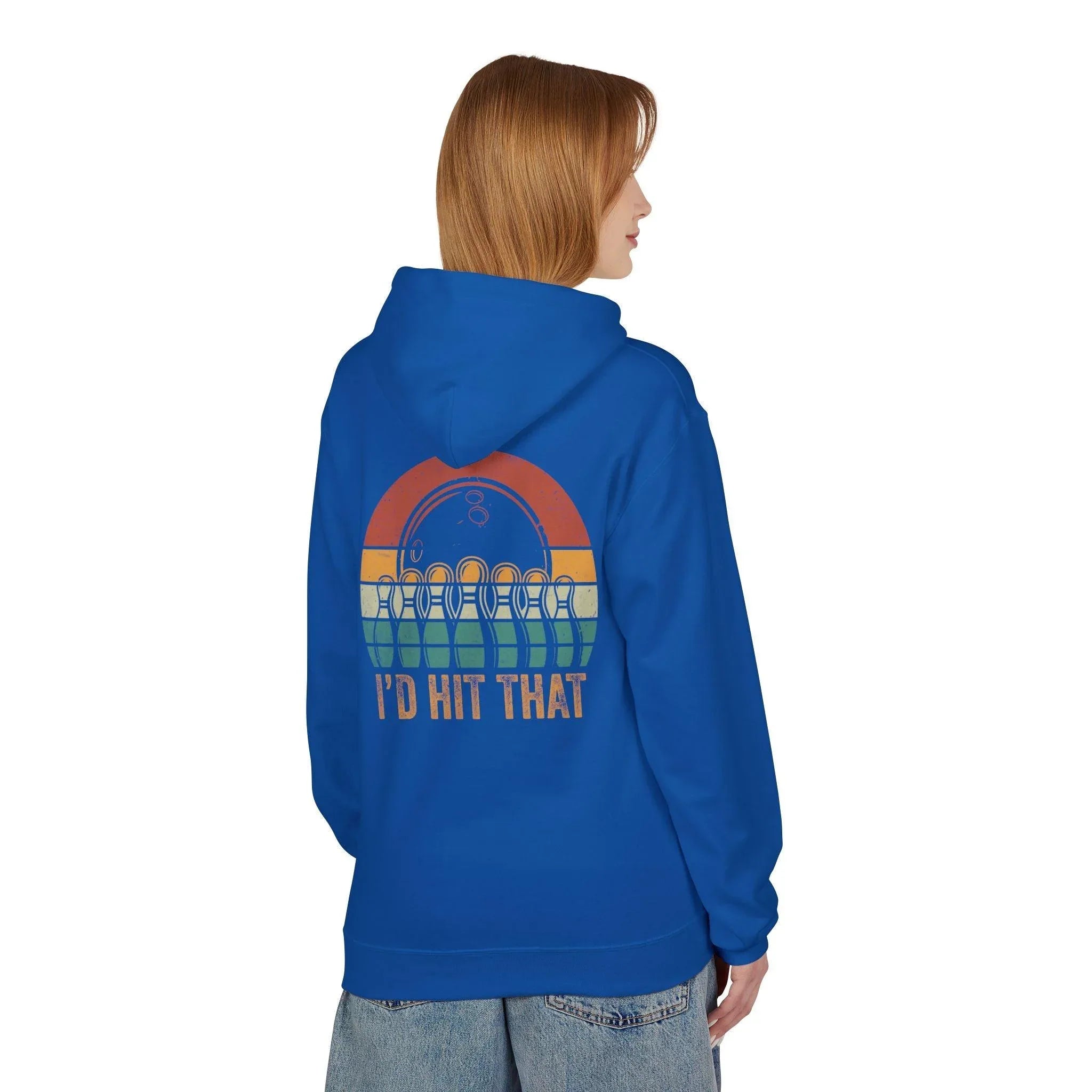 "I'd Hit That" Retro Bowling Cozy Fleece Hoodie for Ultimate Comfort