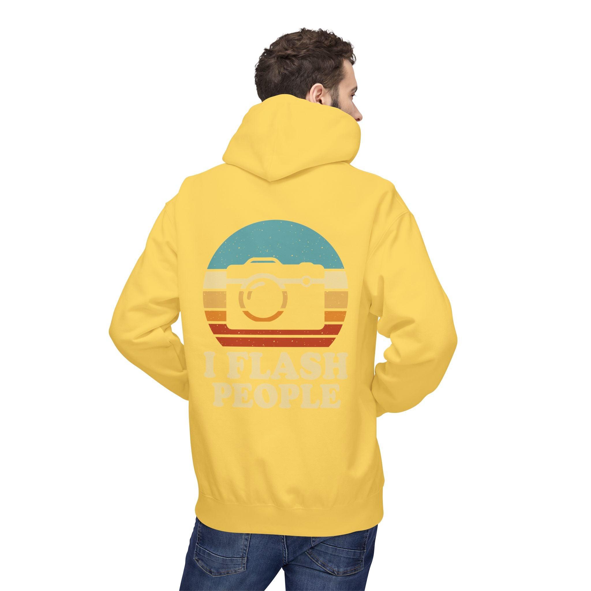 "I Flash People" Photography Enthusiast Fleece Hoodie - Stylish & Cozy Comfort