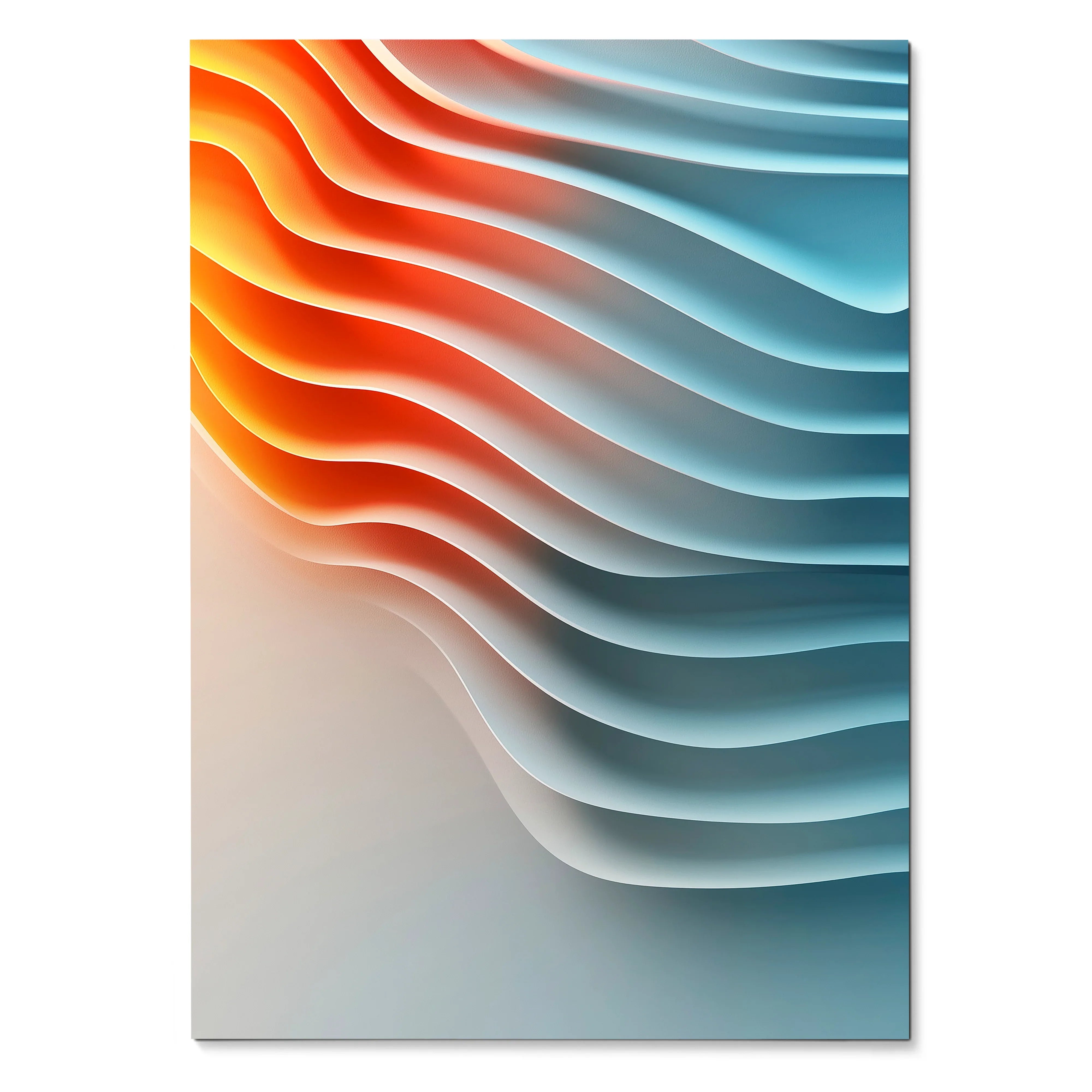 Vibrant Abstract Digital Art Poster Wall Decor | Vertical - Throttle Designs