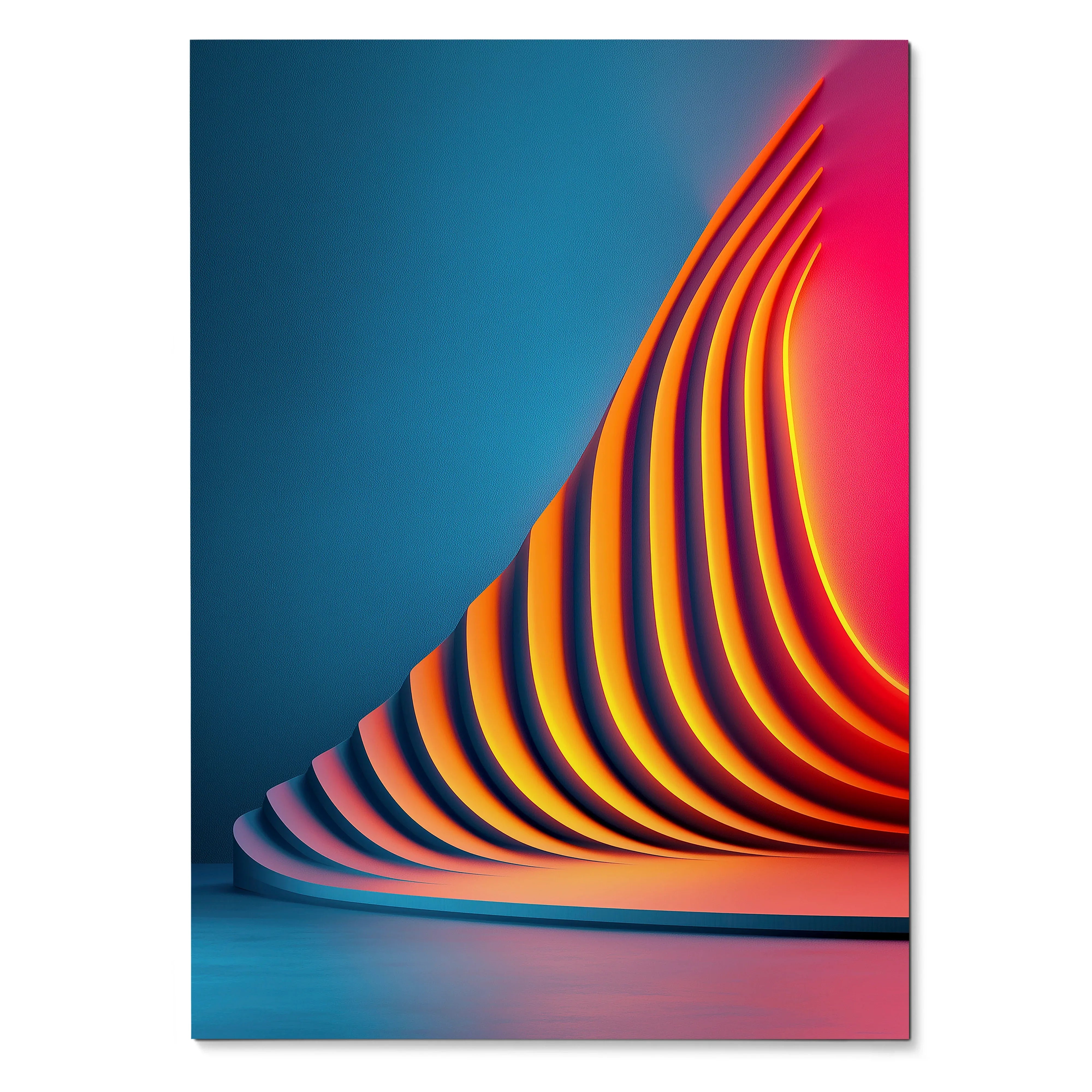Vibrant Abstract Digital Art Wall Poster Print | Vertical - Throttle Designs