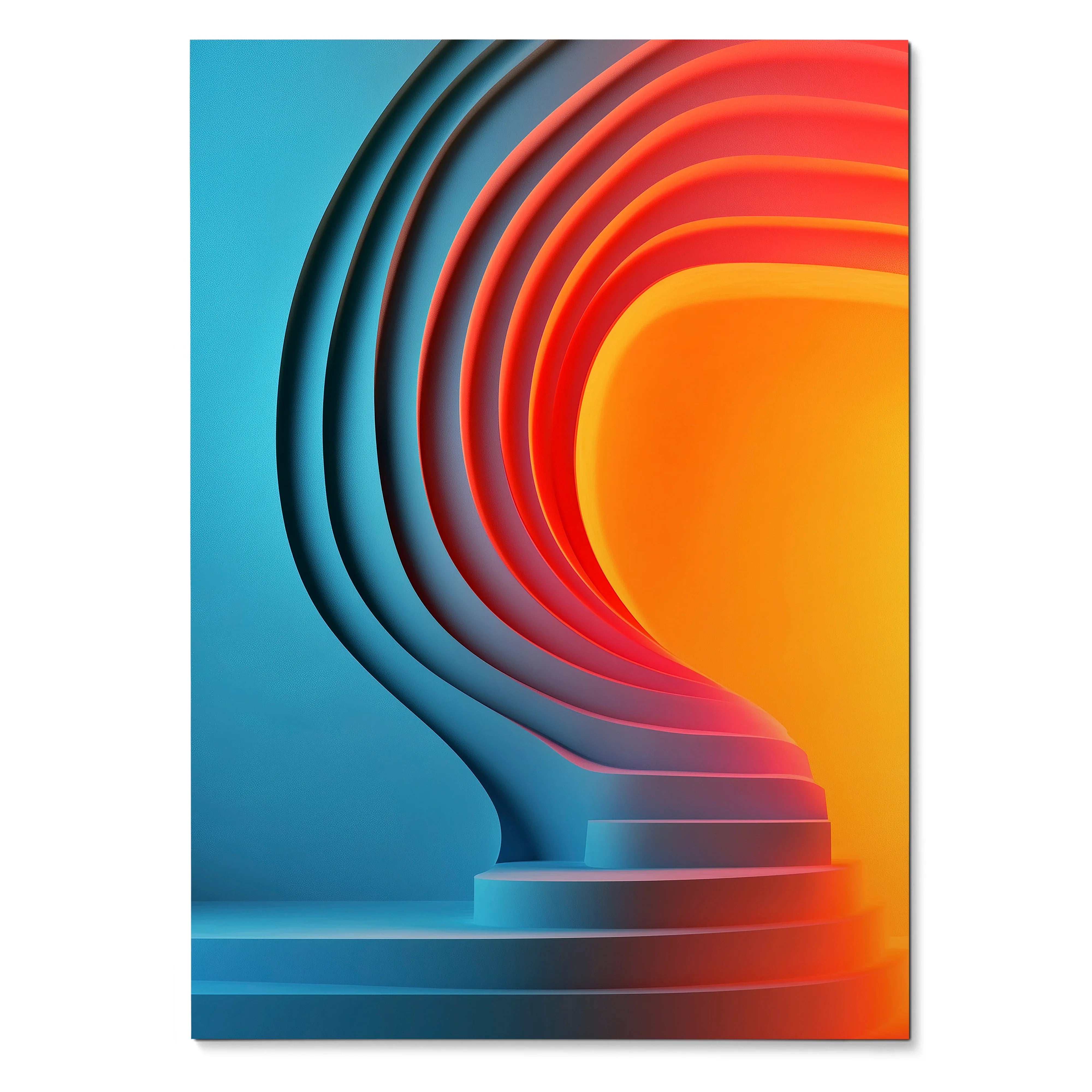 Vibrant Abstract Digital Art Wall Print Poster | Vertical - Throttle Designs