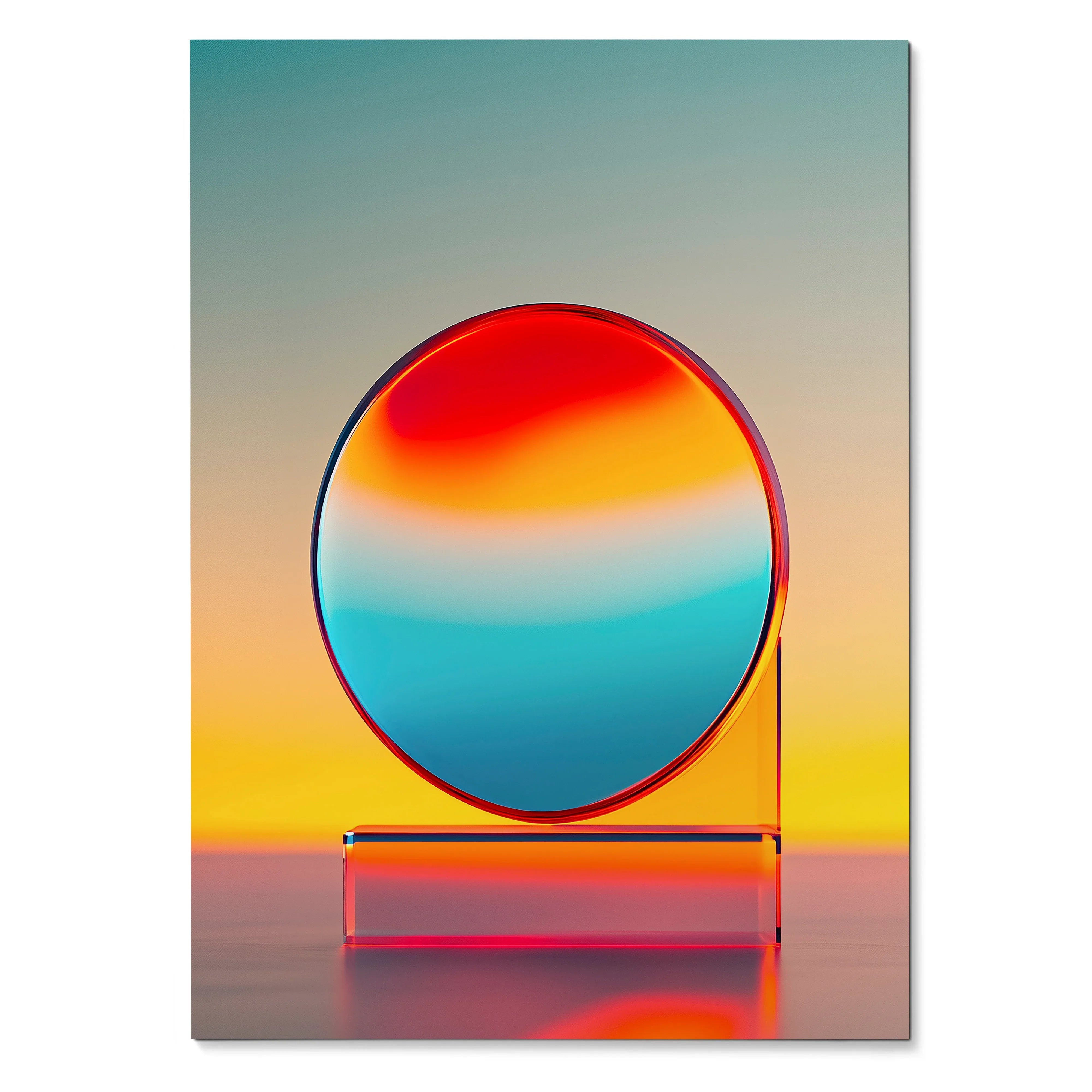 Vibrant Abstract Digital Art Poster for Wall Decor | Vertical - Throttle Designs