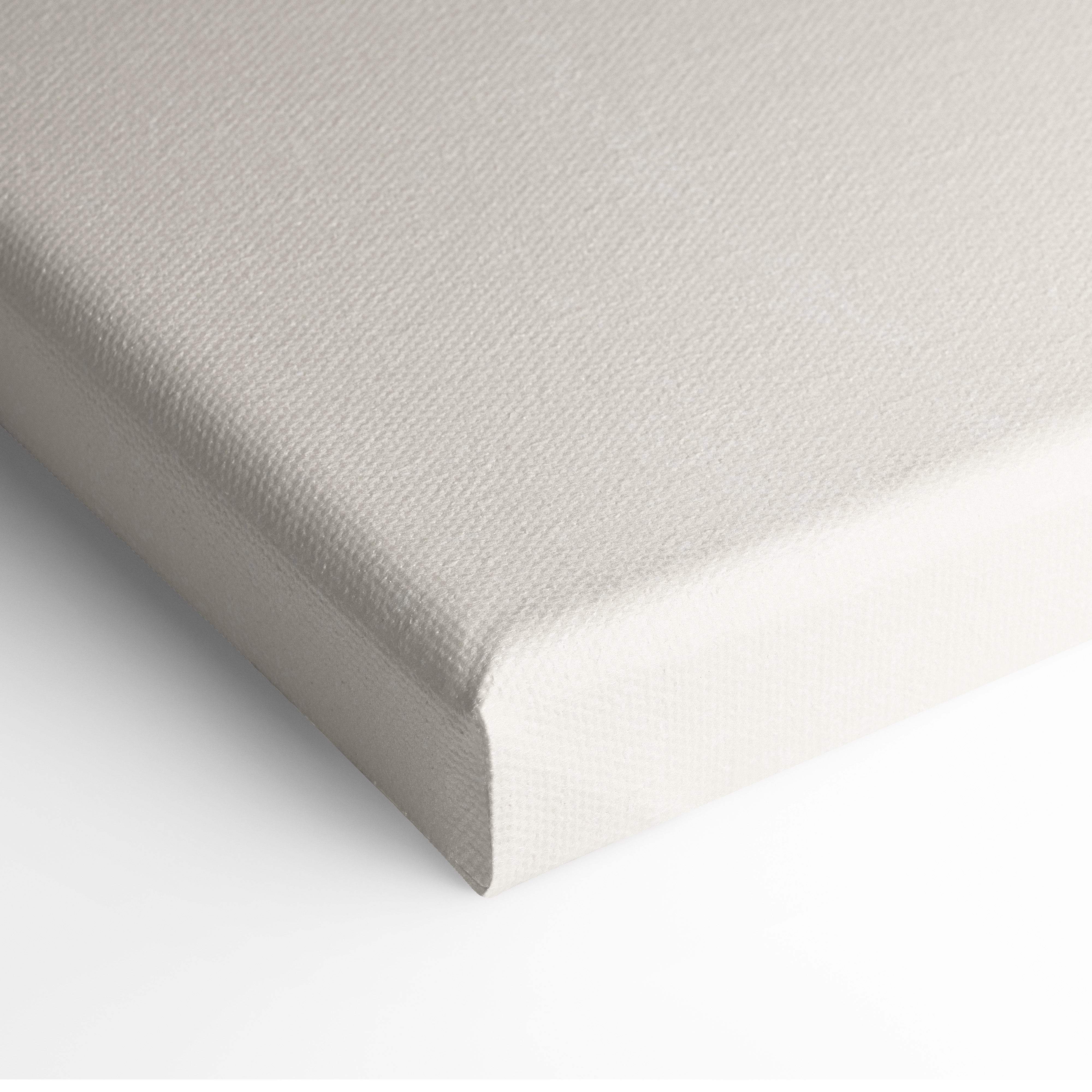 A neutral-toned minimalist geometric balance wall art with textured woven canvas and clean rounded edges in terracotta and blush