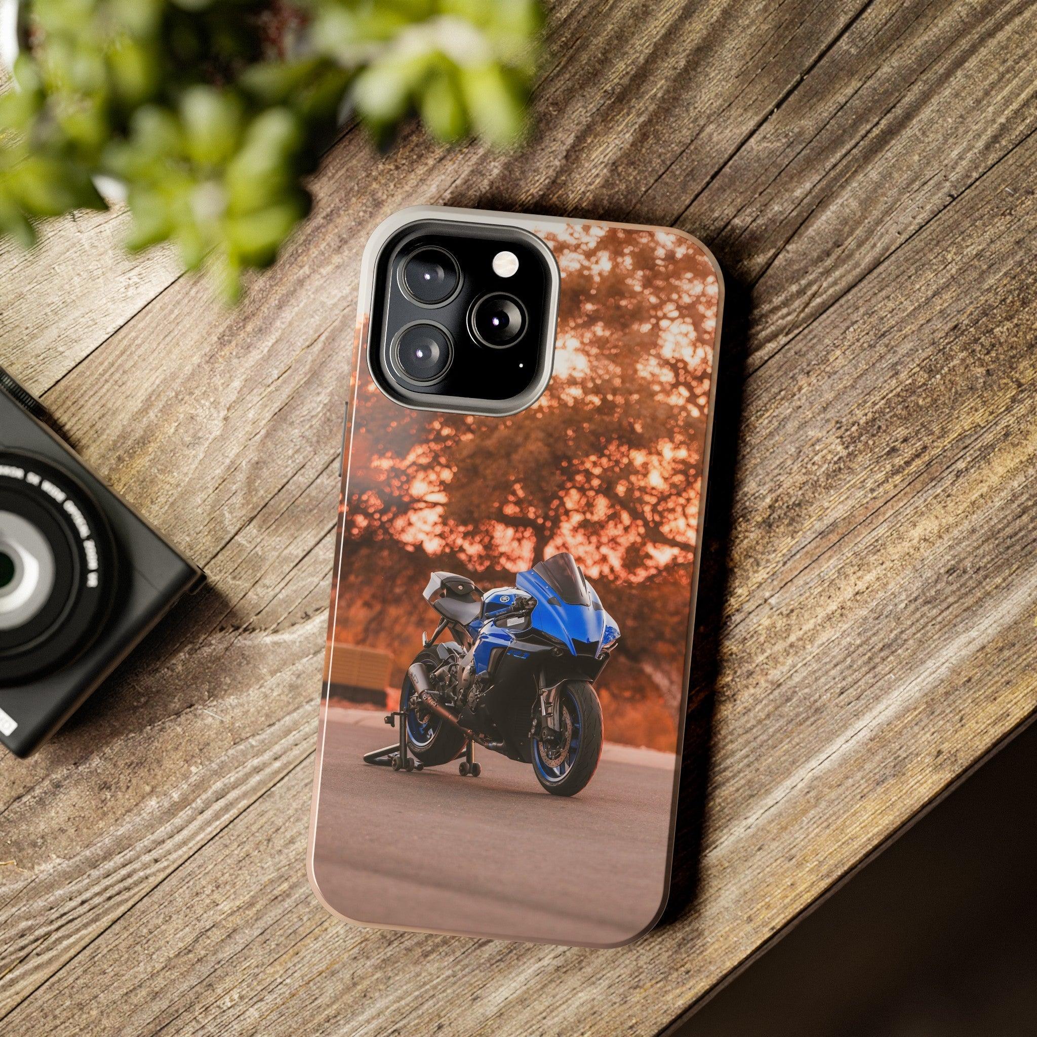 Yamaha R1 Motorcycle iPhone Case and Galaxy Phone Case #024 - Throttle Designs