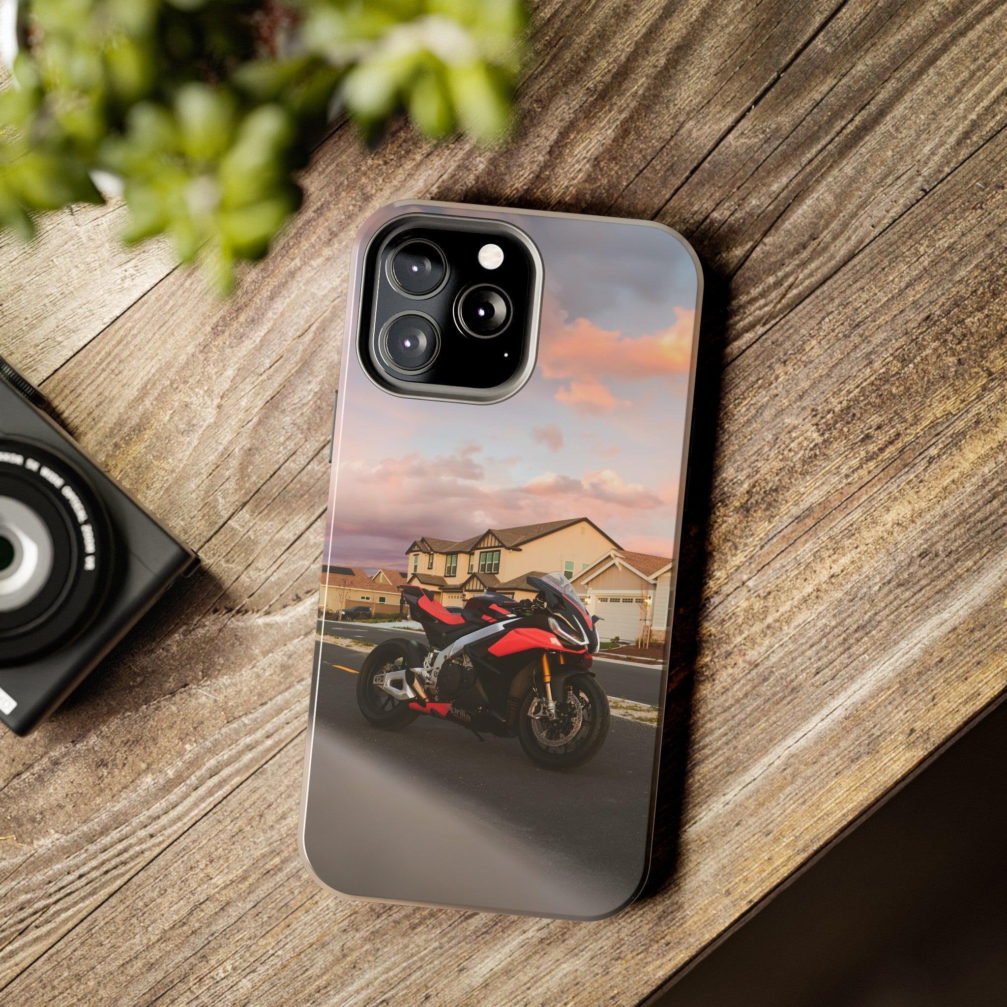 Aprilia RSV4 1100 Factory Motorcycle iPhone Case and Galaxy Phone Case #016 - Throttle Designs