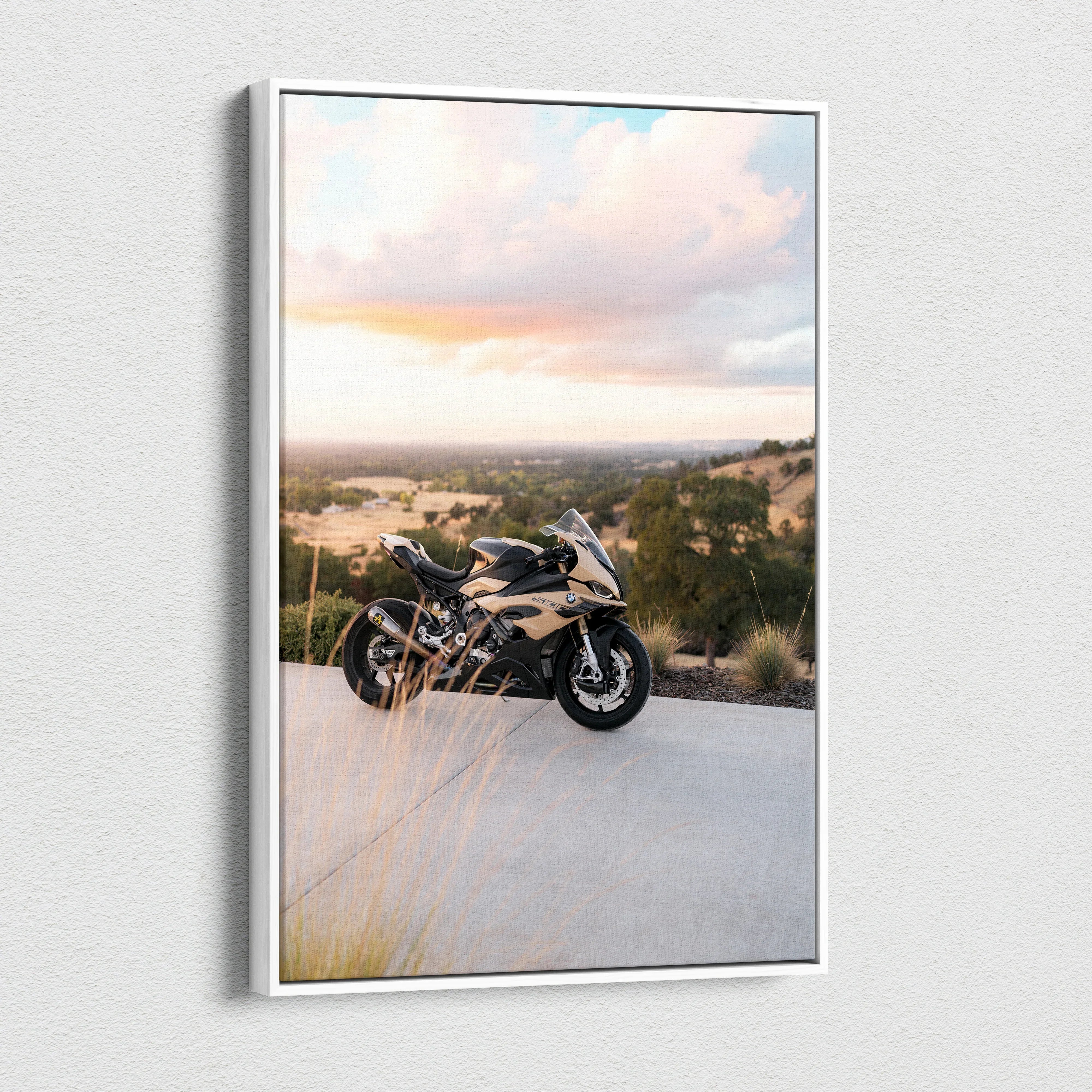 BMW Inspired S1000RR High Resolution Museum Quality Vertical Motorcycle Canvas Print #089 - Throttle Designs