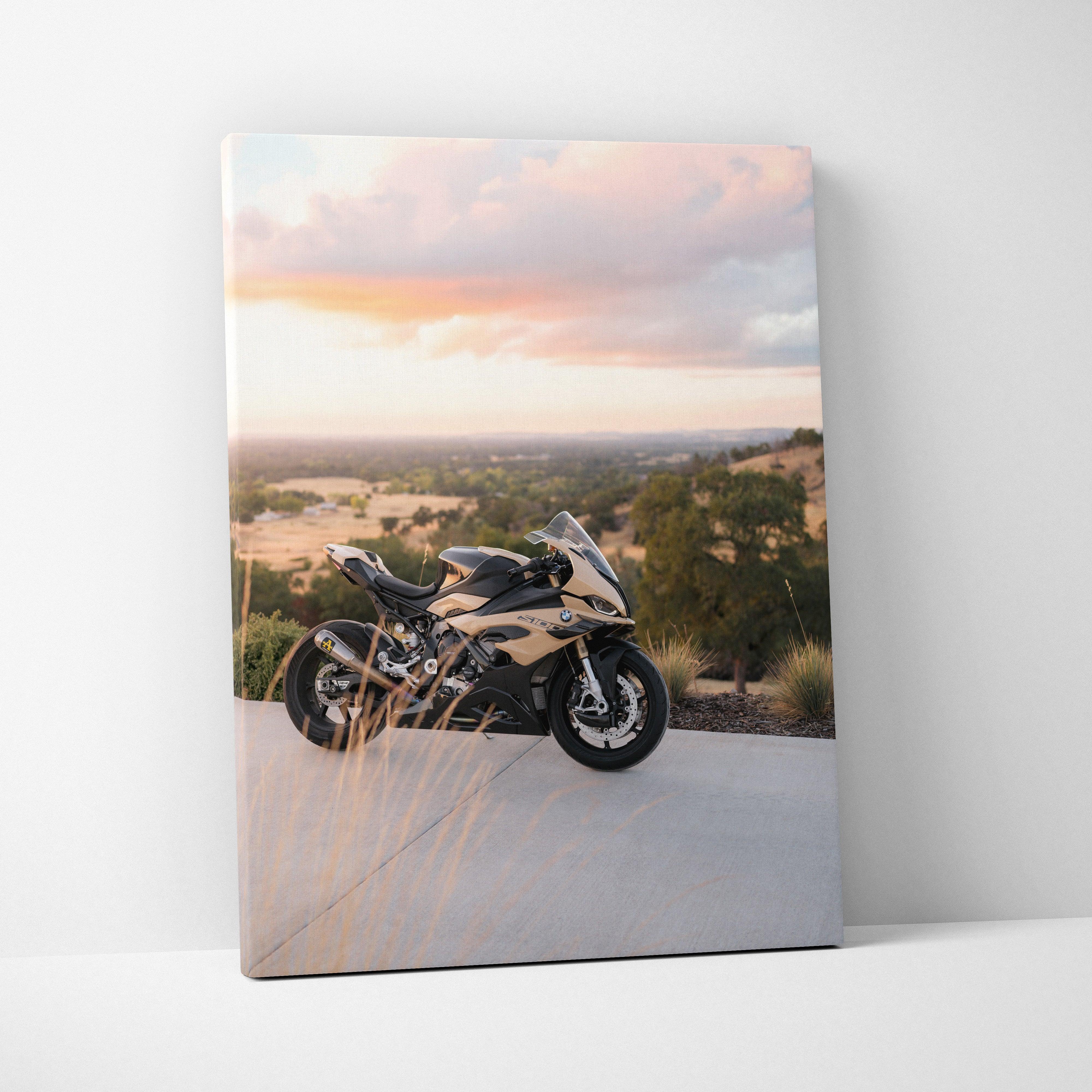BMW Inspired S1000RR High Resolution Museum Quality Vertical Motorcycle Canvas Print #089 - Throttle Designs