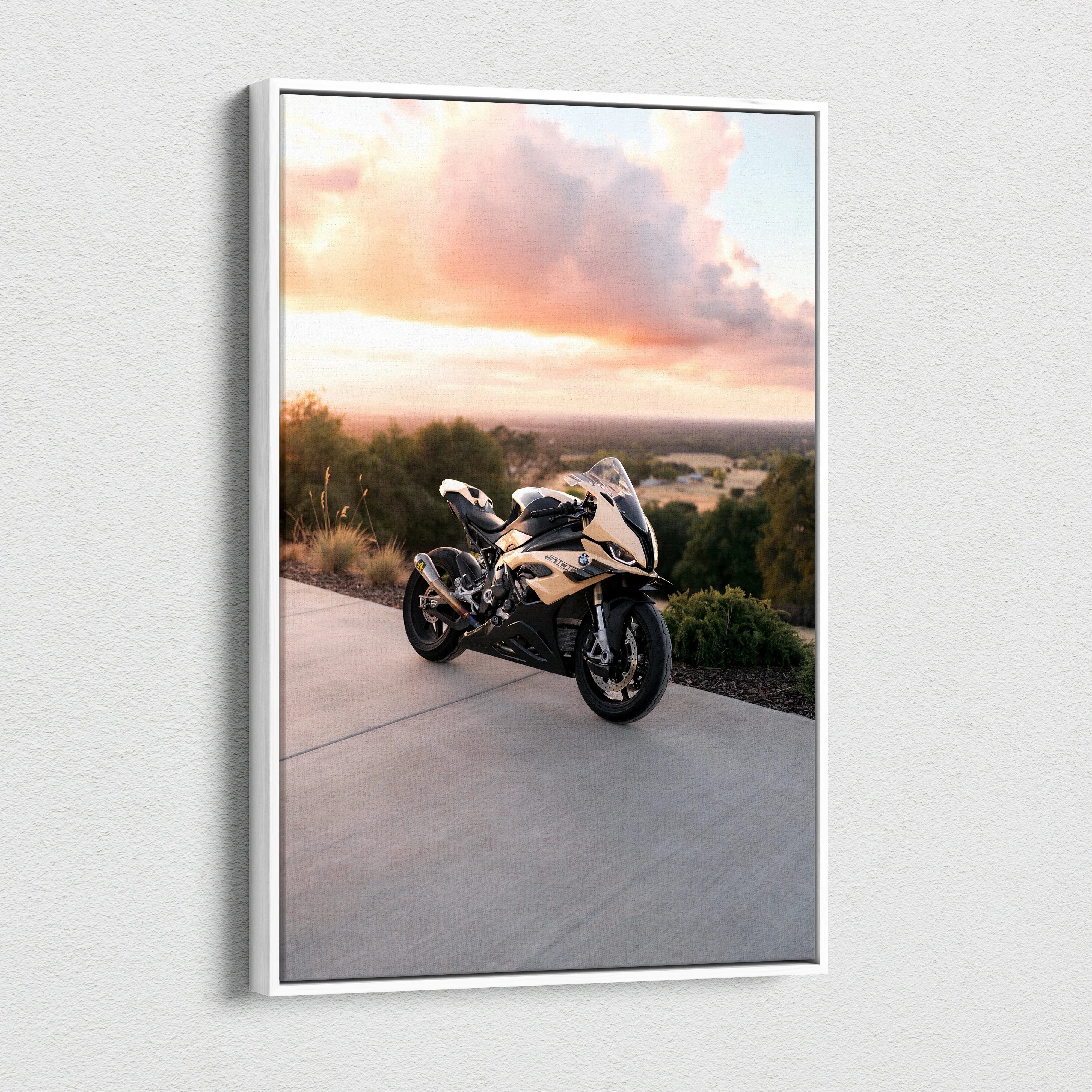 BMW Inspired S1000RR High Resolution Museum Quality Vertical Motorcycle Canvas Print #088 - Throttle Designs