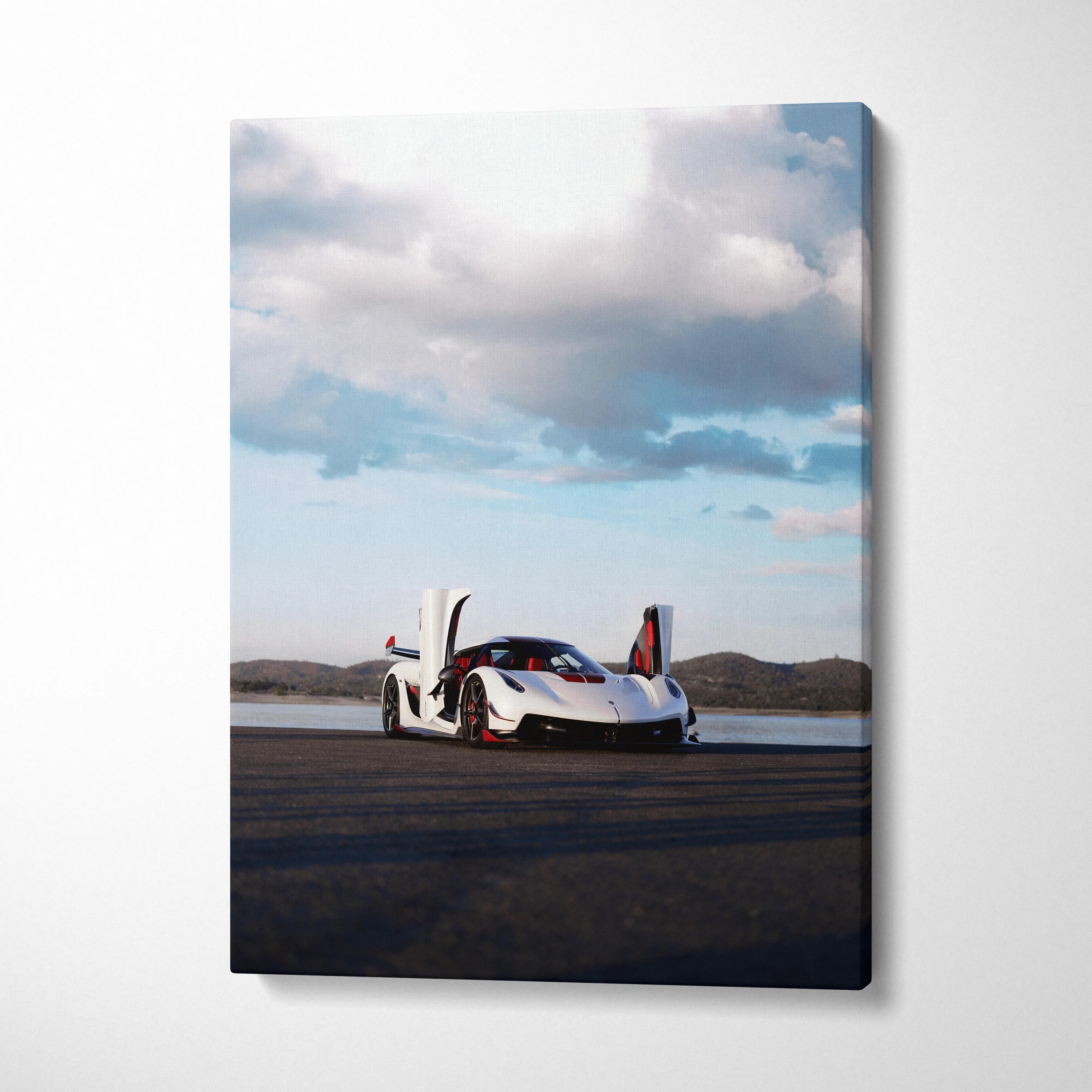 Koenigsegg Jesko High Resolution Museum Quality Vertical Car Canvas Print #023 - Throttle Designs