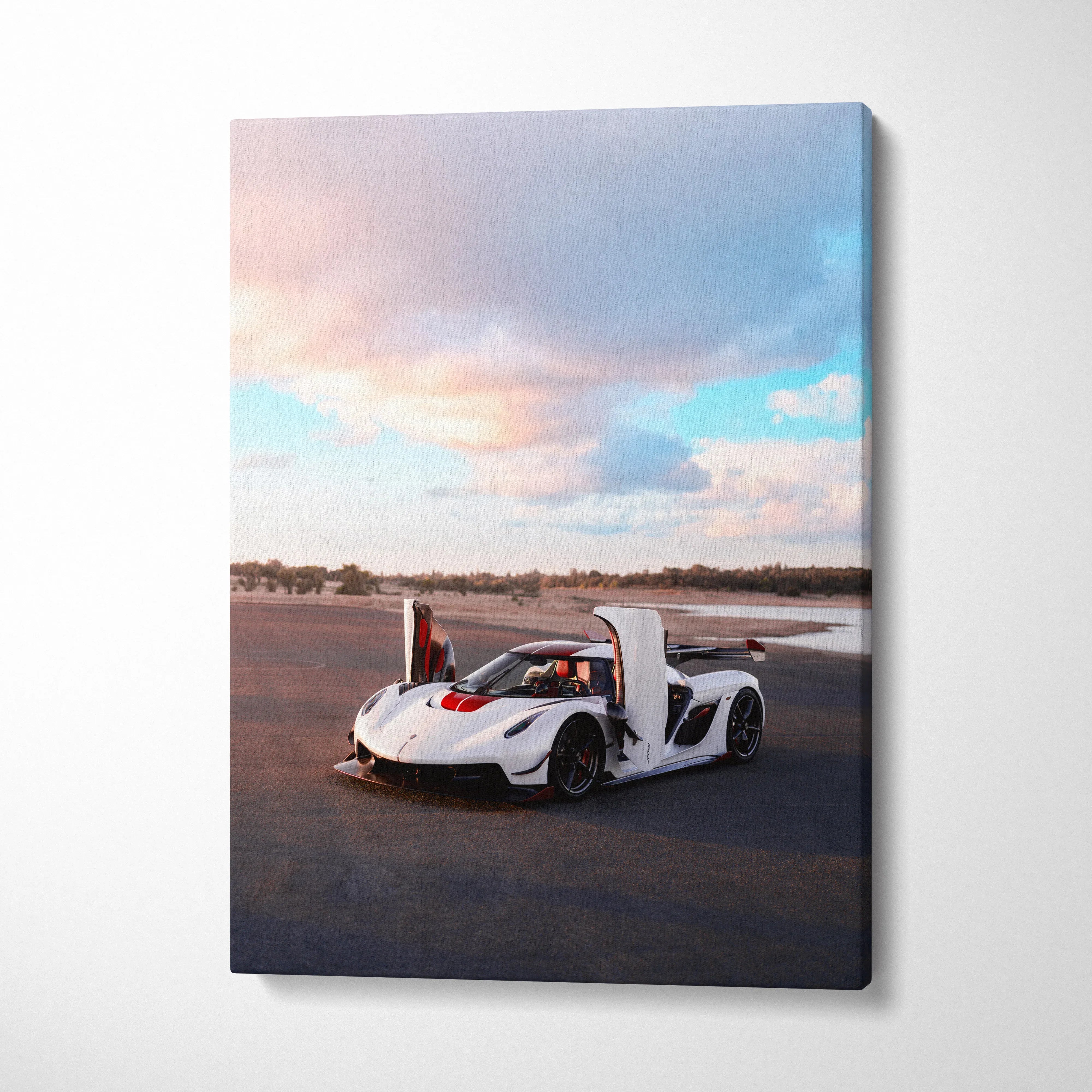 Koenigsegg Jesko High Resolution Museum Quality Vertical Car Canvas Print #020 - Throttle Designs