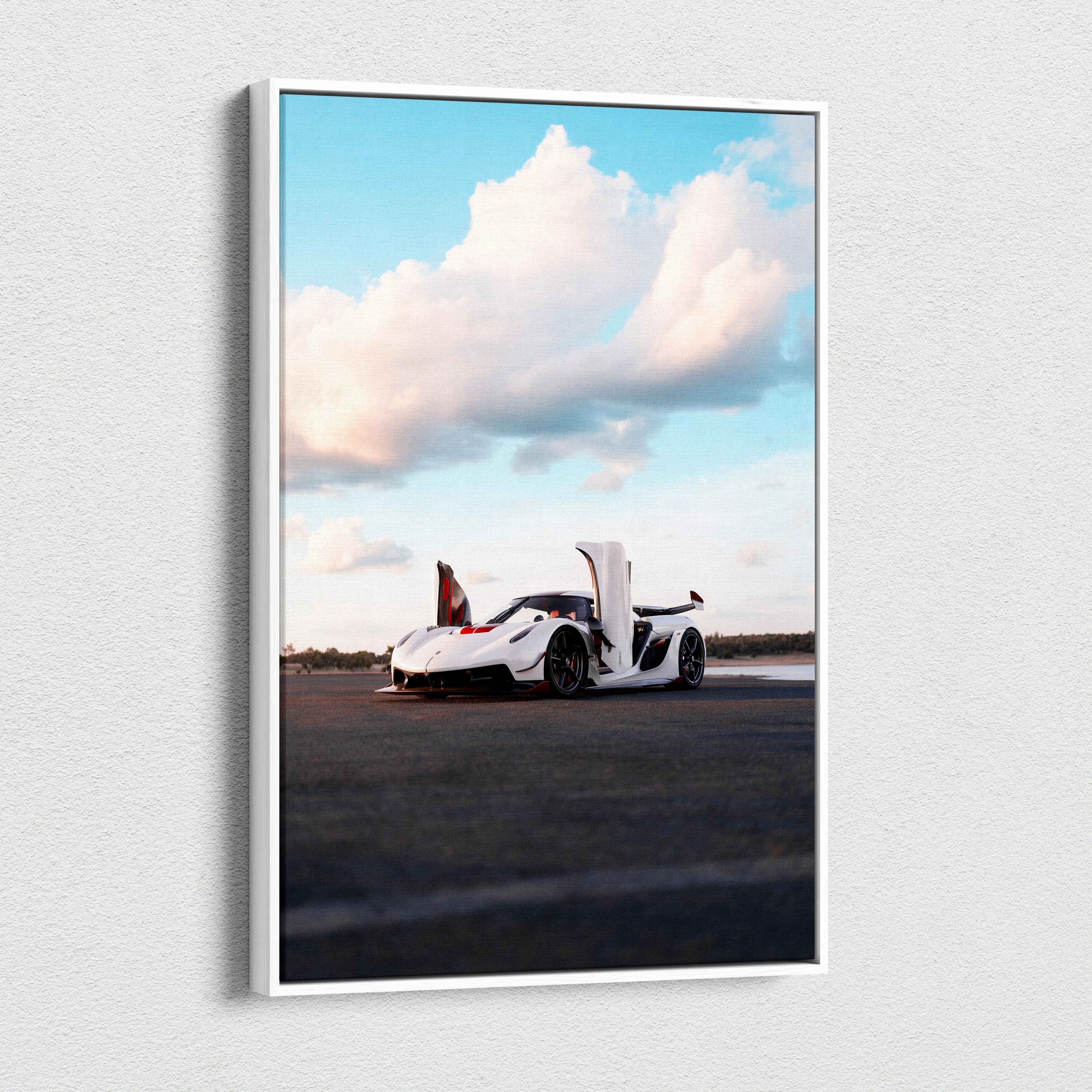 Koenigsegg Jesko High Resolution Museum Quality Vertical Car Canvas Print #019 - Throttle Designs