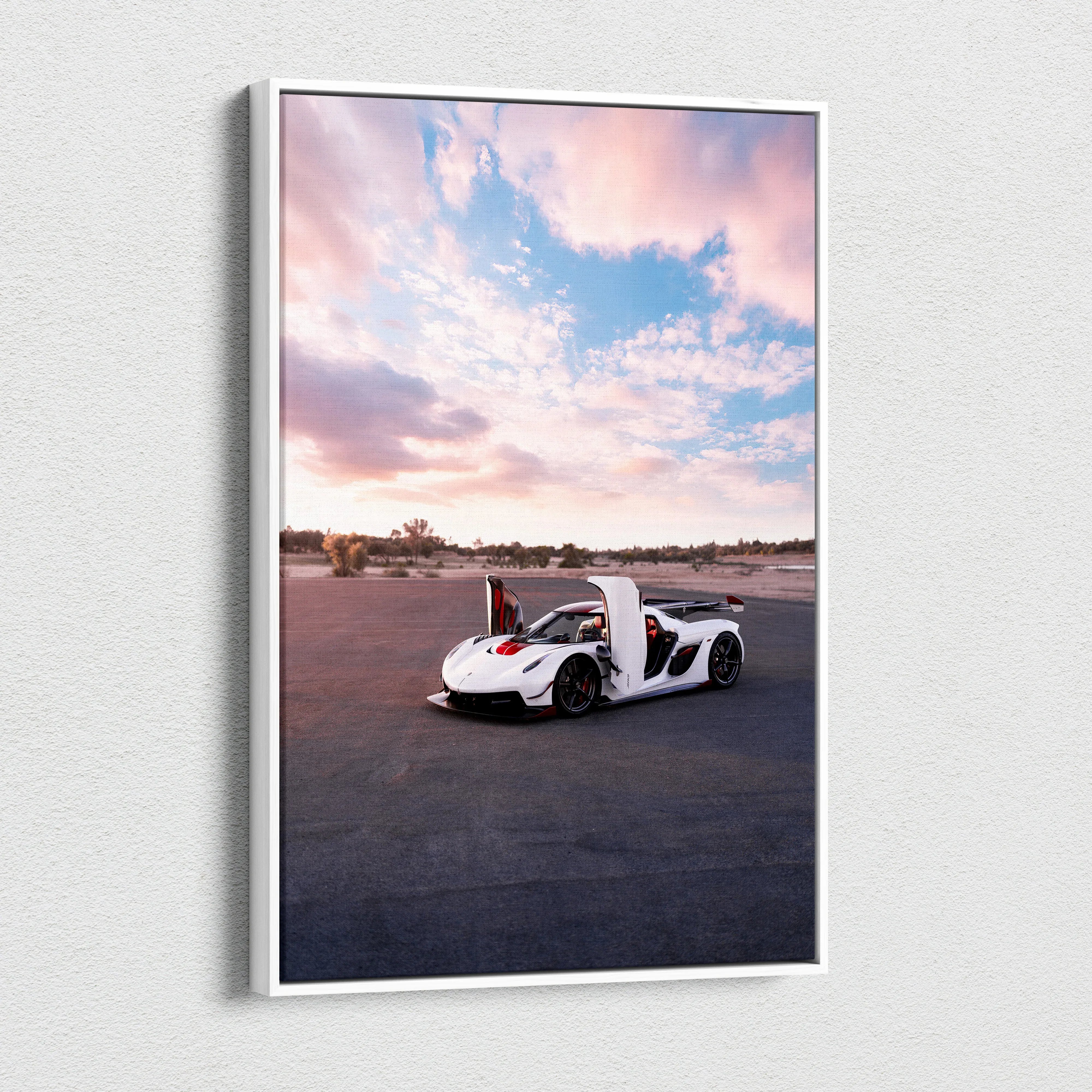 Koenigsegg Jesko High Resolution Museum Quality Vertical Car Canvas Print #017 - Throttle Designs