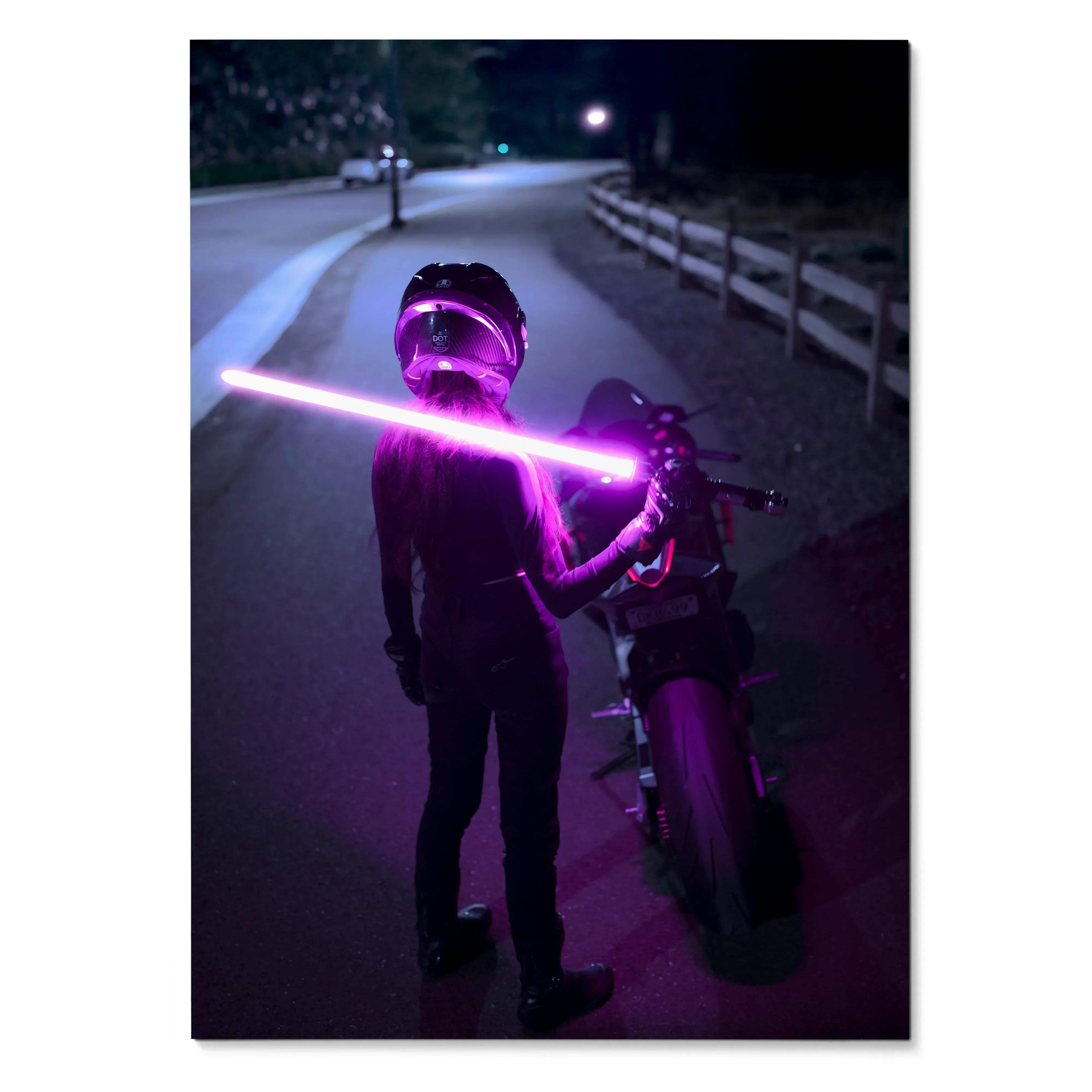 Biker Poster #115 - Female | AGV Pista Helmet | Aprilia RSV4 Motorcycle | Star Wars Inspired Theme - Throttle Designs