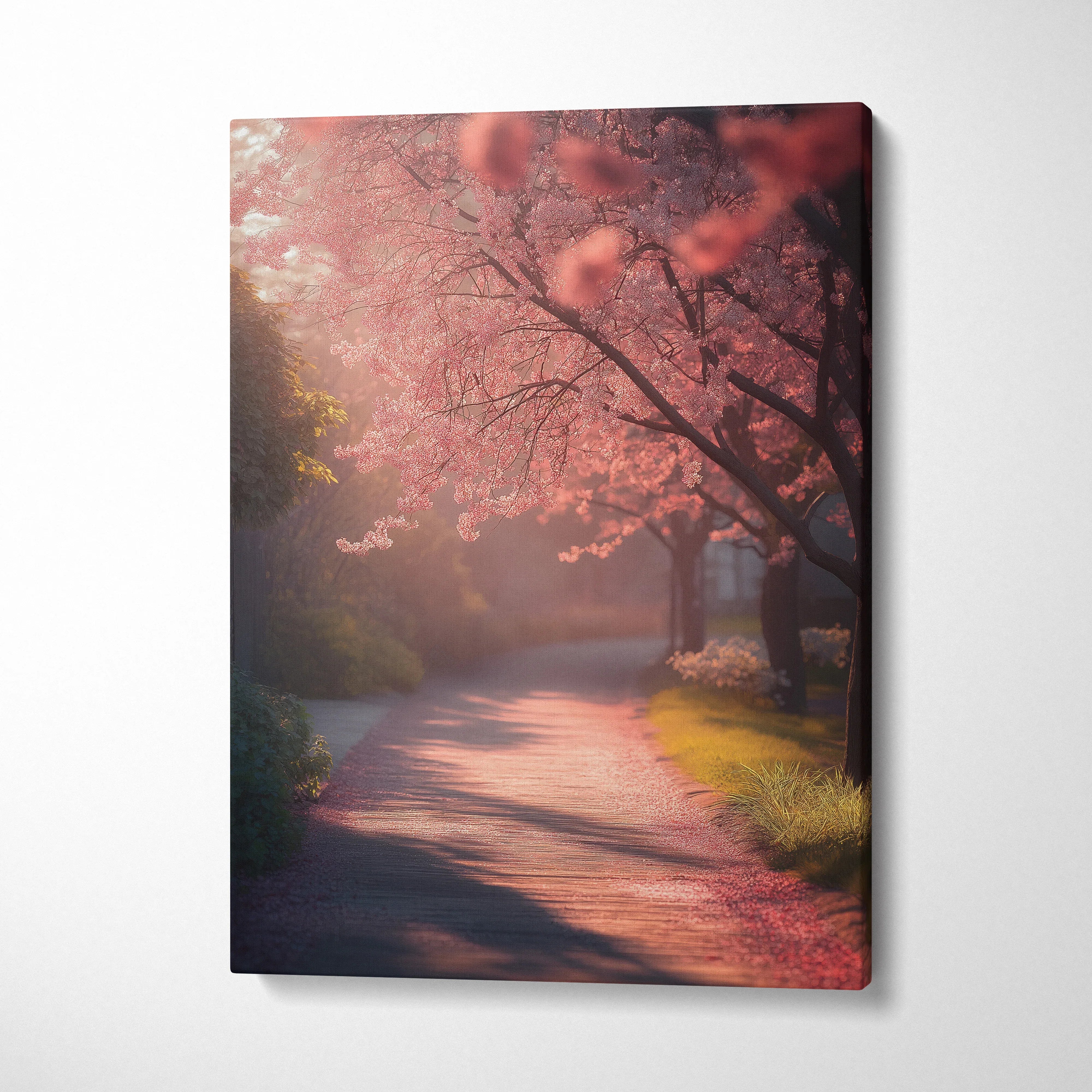 Stunning Cherry Blossom Floral Digital Wall Art Canvas Print
