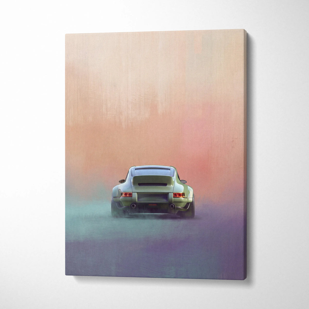 Porsche 911 Inspired Car Wall Art, Modern Automotive Poster Canvas Painting