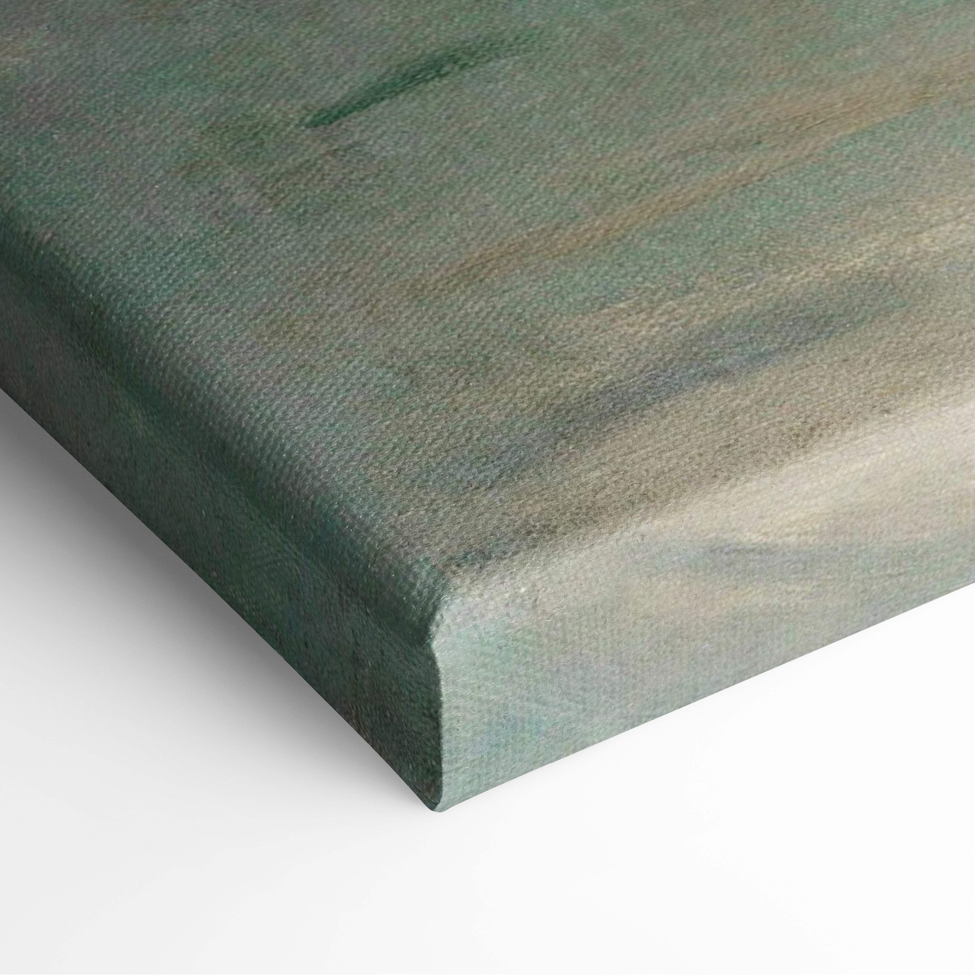 Impression Sunrise by Claude Monet muted green gray abstract canvas print