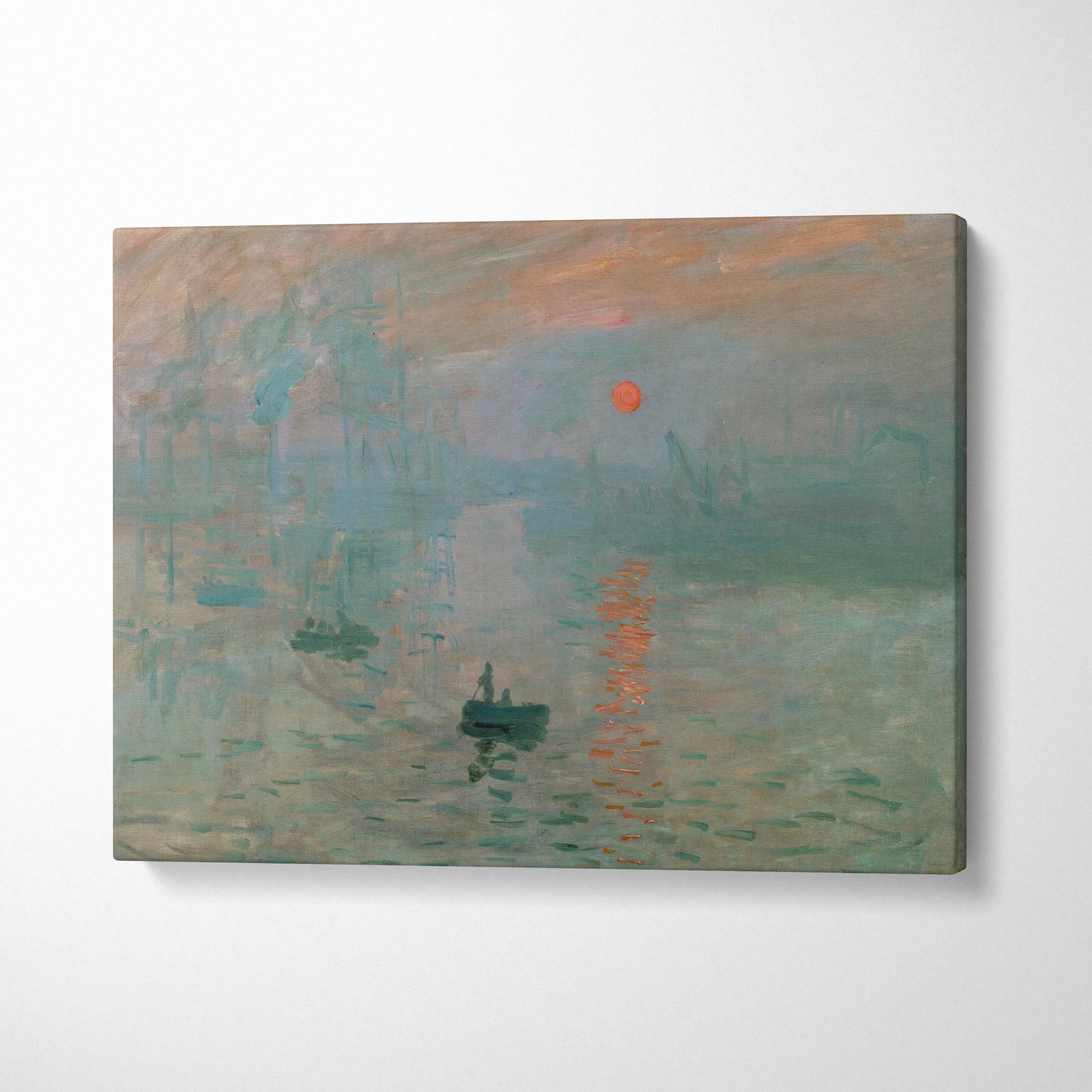 Impression Sunrise by Claude Monet canvas print with glowing sun over misty water