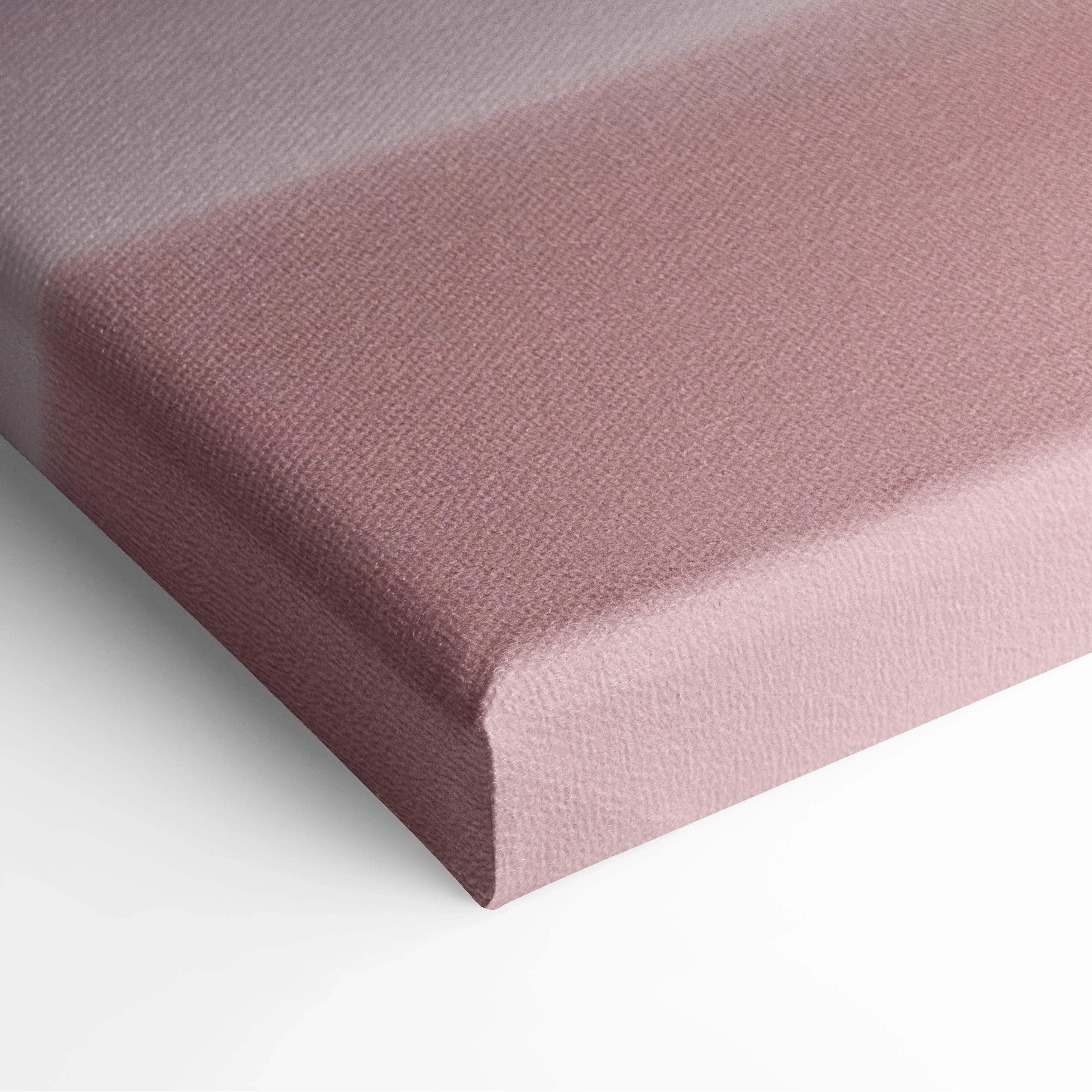 Minimalist pastel easter eggs canvas wall art in soft mauve with textured woven surface and neatly finished edges for spring decor